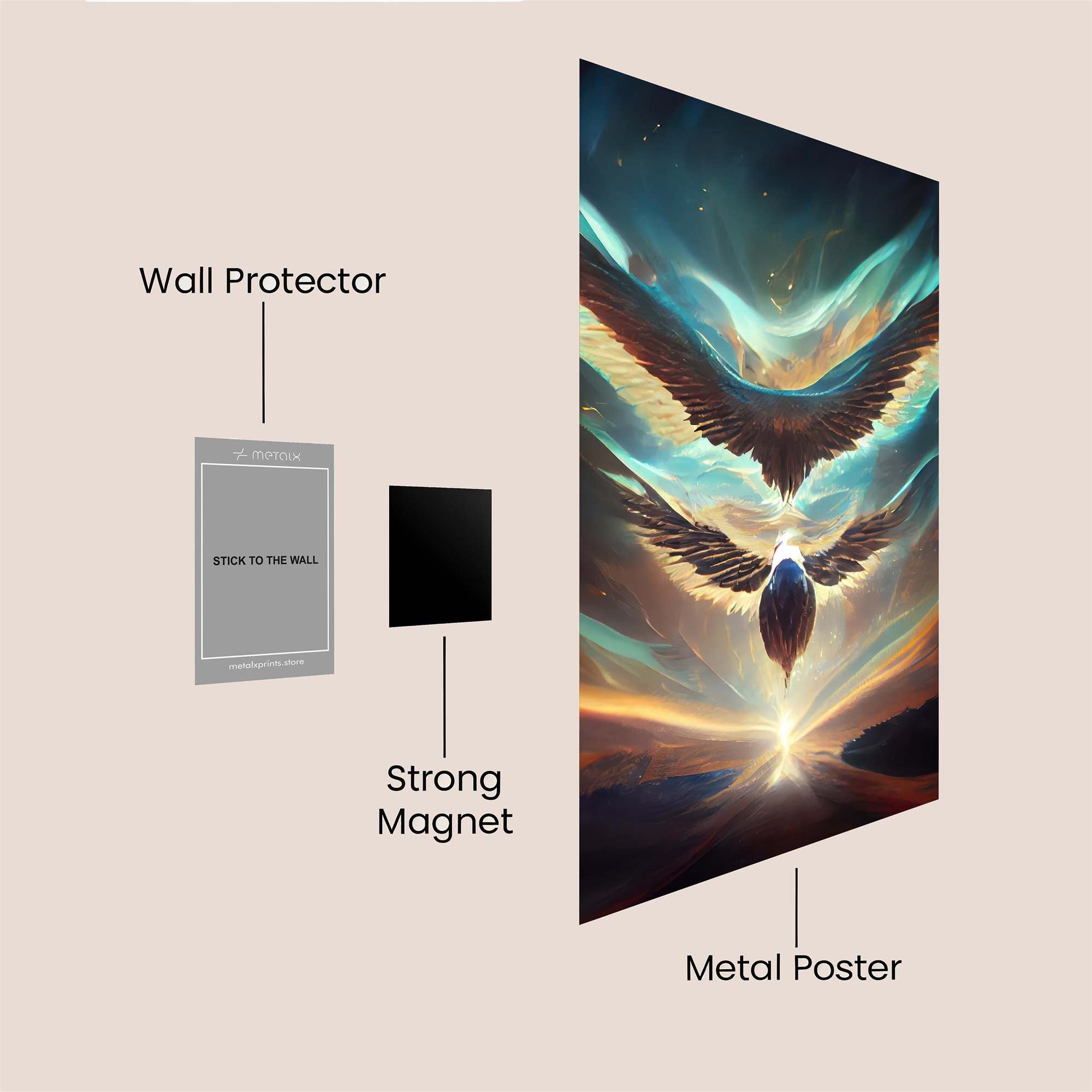 Eagles Ascend Safe Wall Magnetic / M