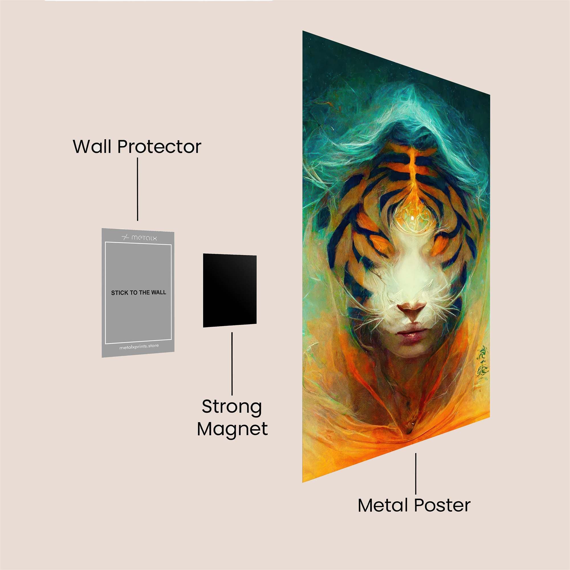 Tiger Mystic Safe Wall Magnetic / M