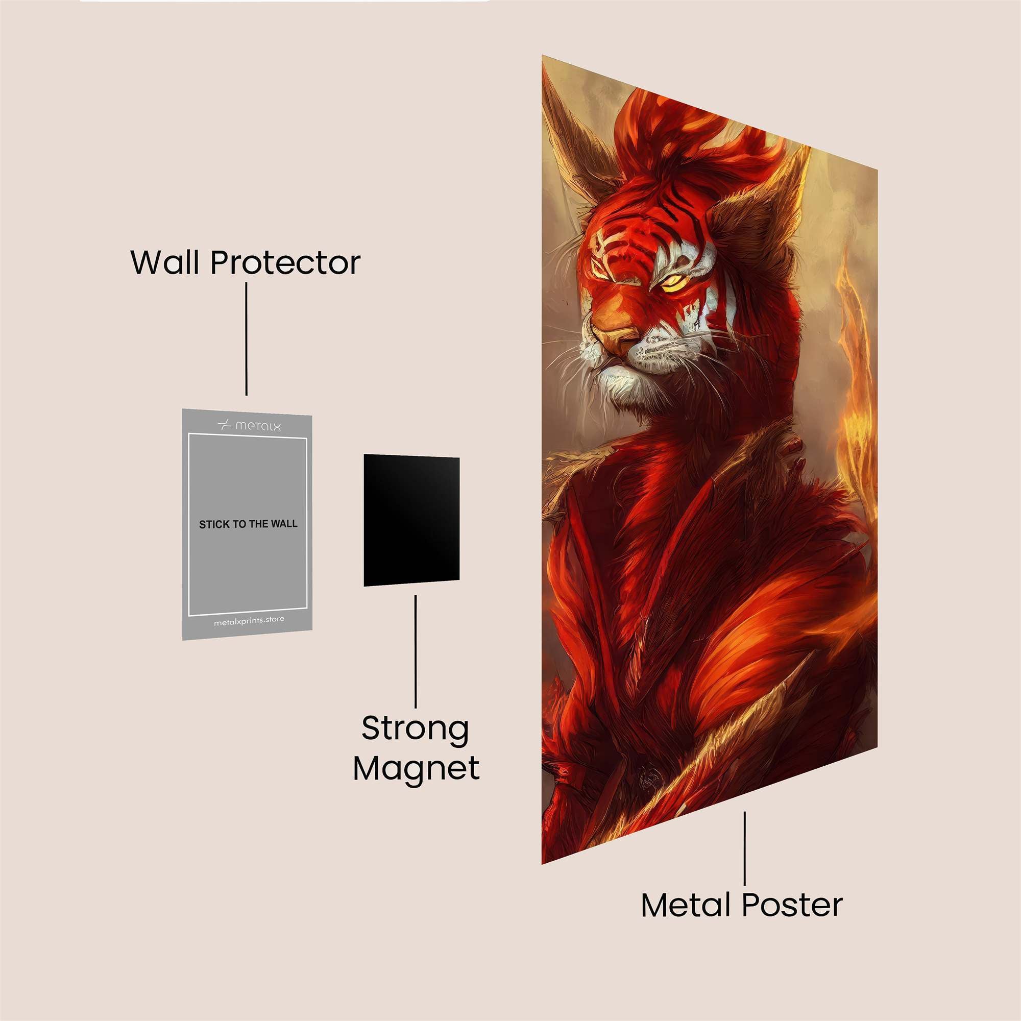 FlameTiger Safe Wall Magnetic / M