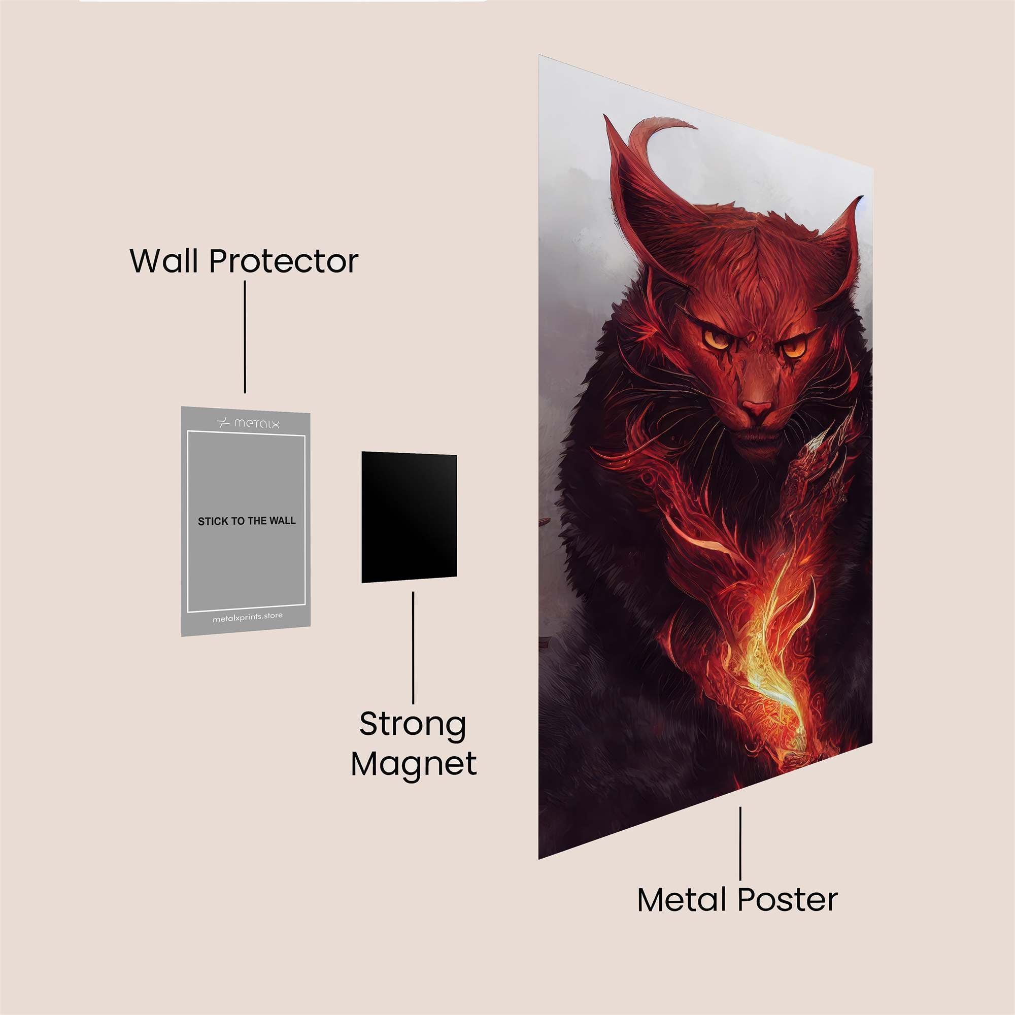 Inferno Cat Safe Wall Magnetic / M