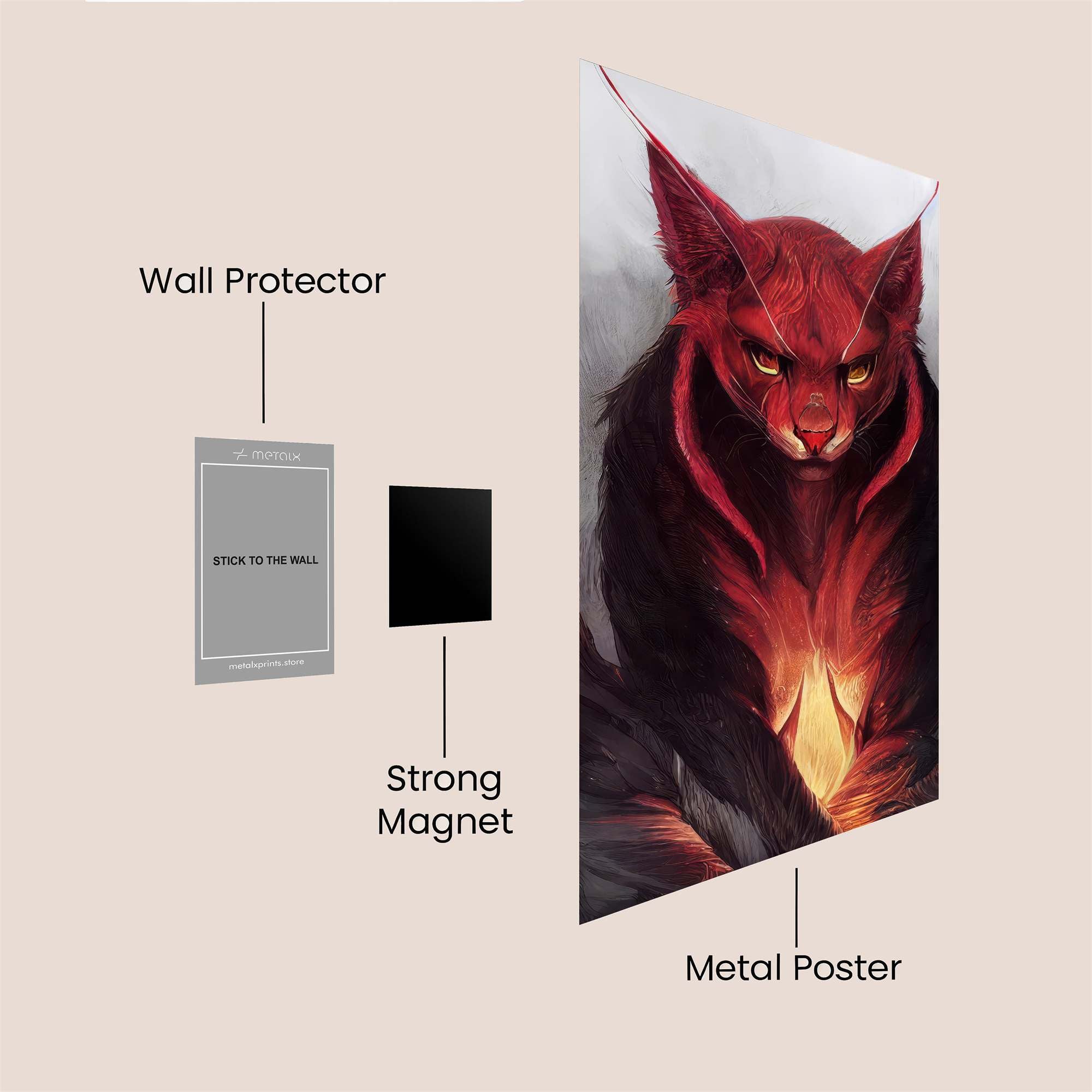 Firewhisker Safe Wall Magnetic / M