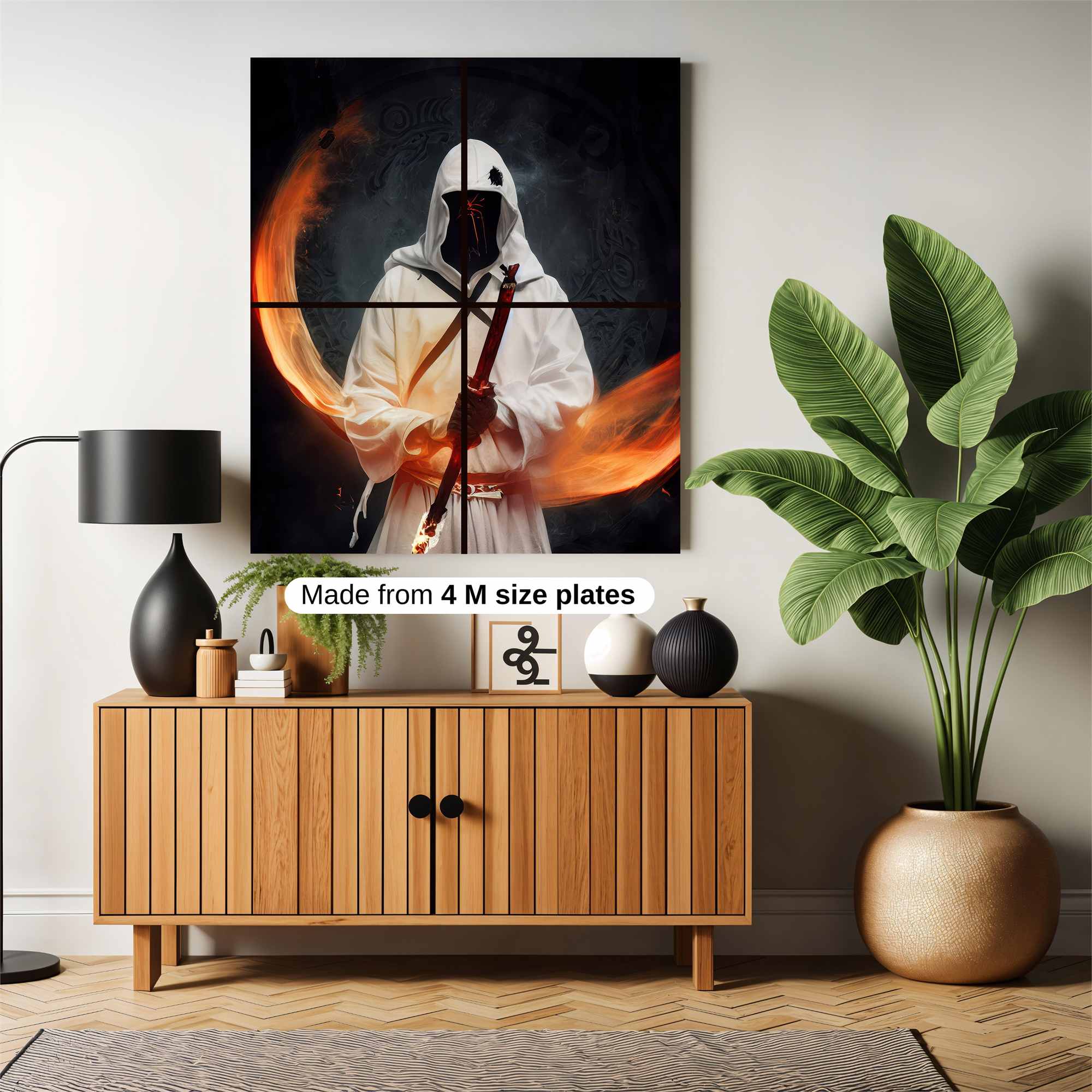 Flame Samurai Safe Wall Magnetic / M