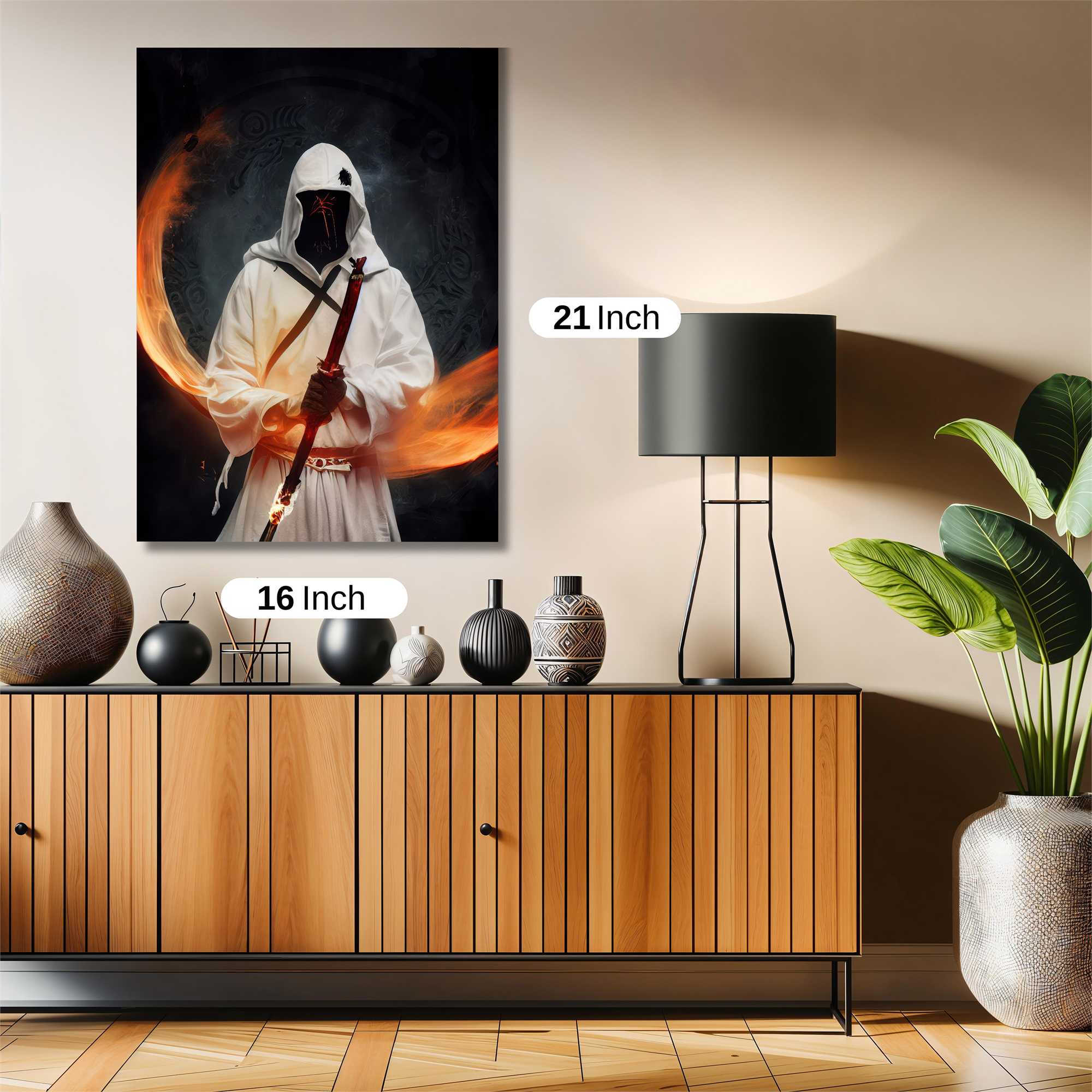 Flame Samurai Safe Wall Magnetic / M