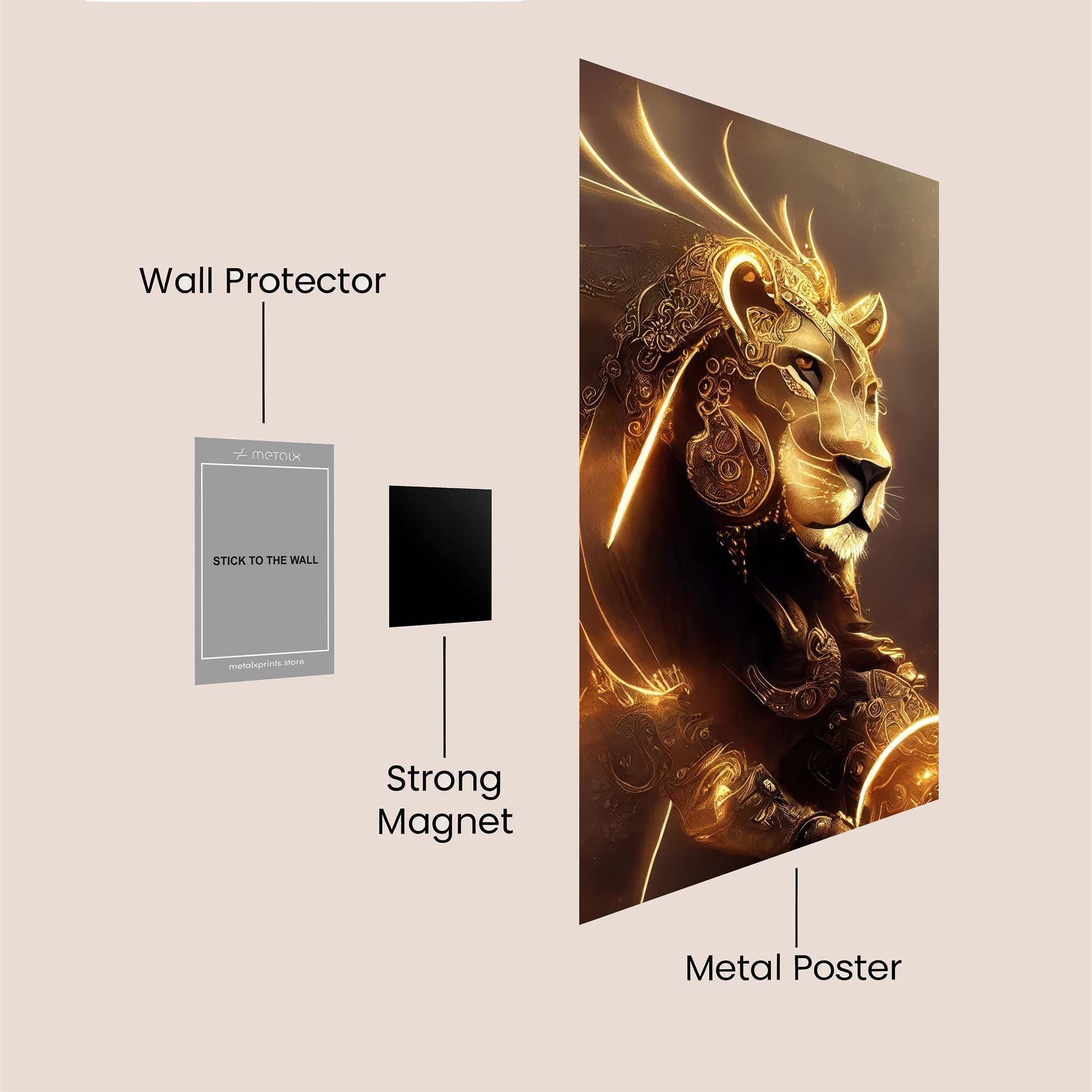 Lion Radiant Safe Wall Magnetic / M