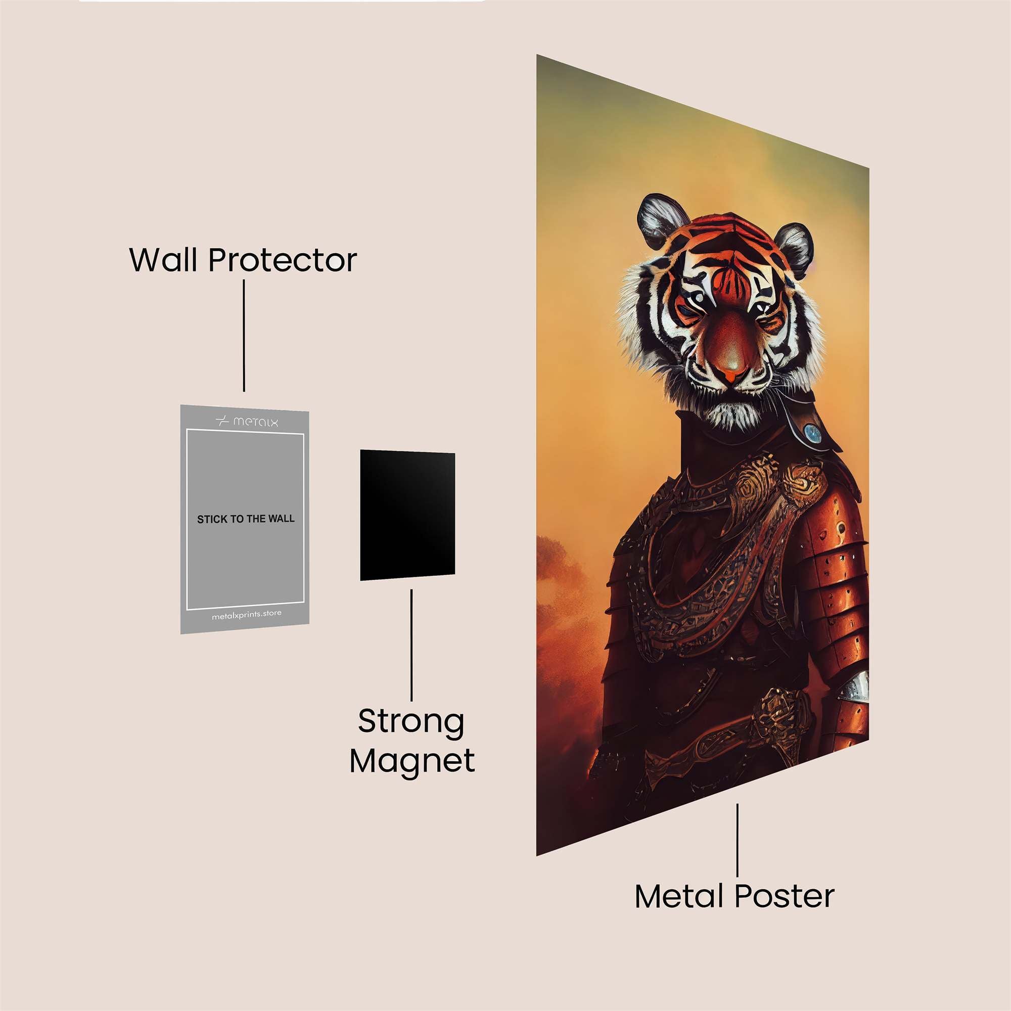 Tiger Warrior Safe Wall Magnetic / M