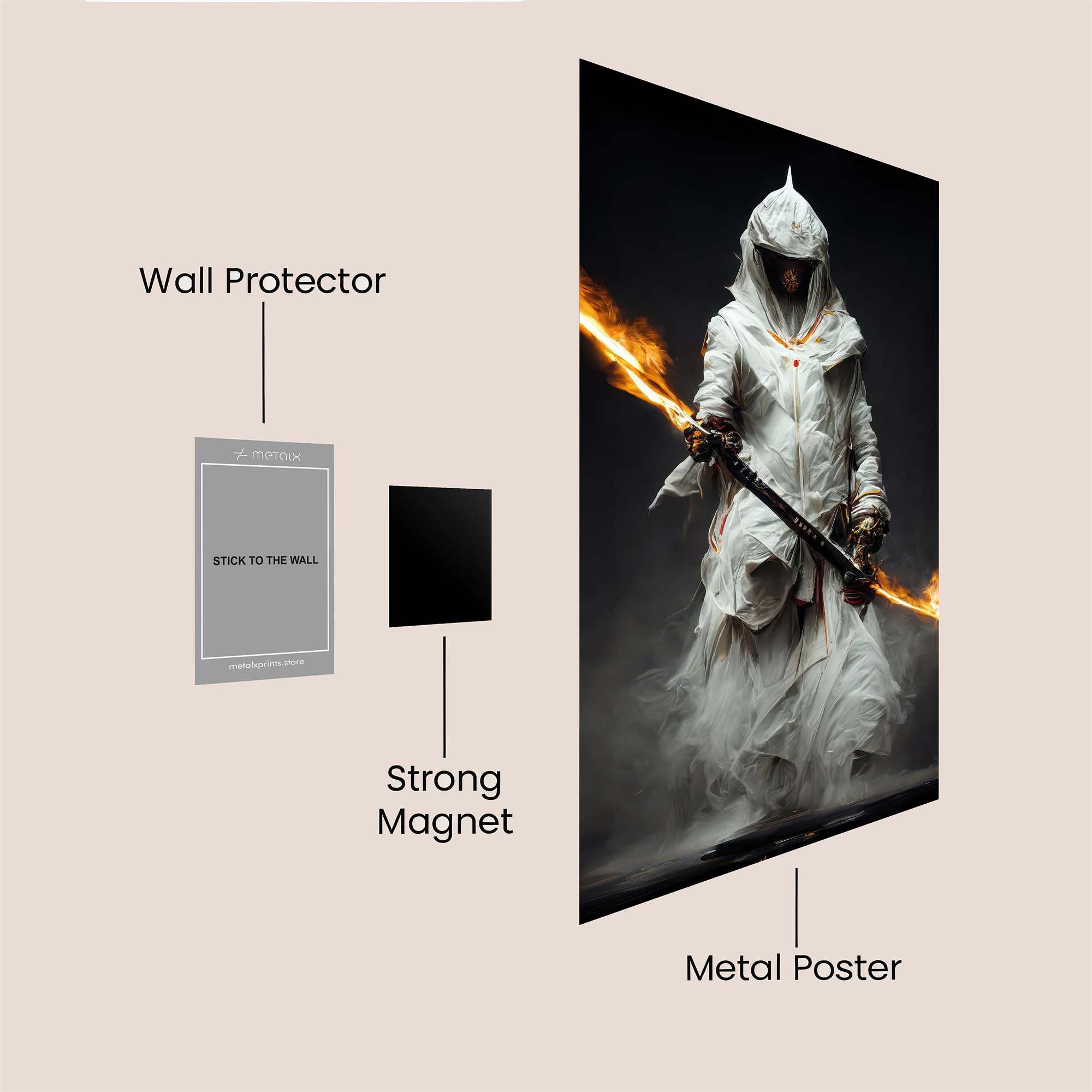 Flame Phantom Safe Wall Magnetic / M