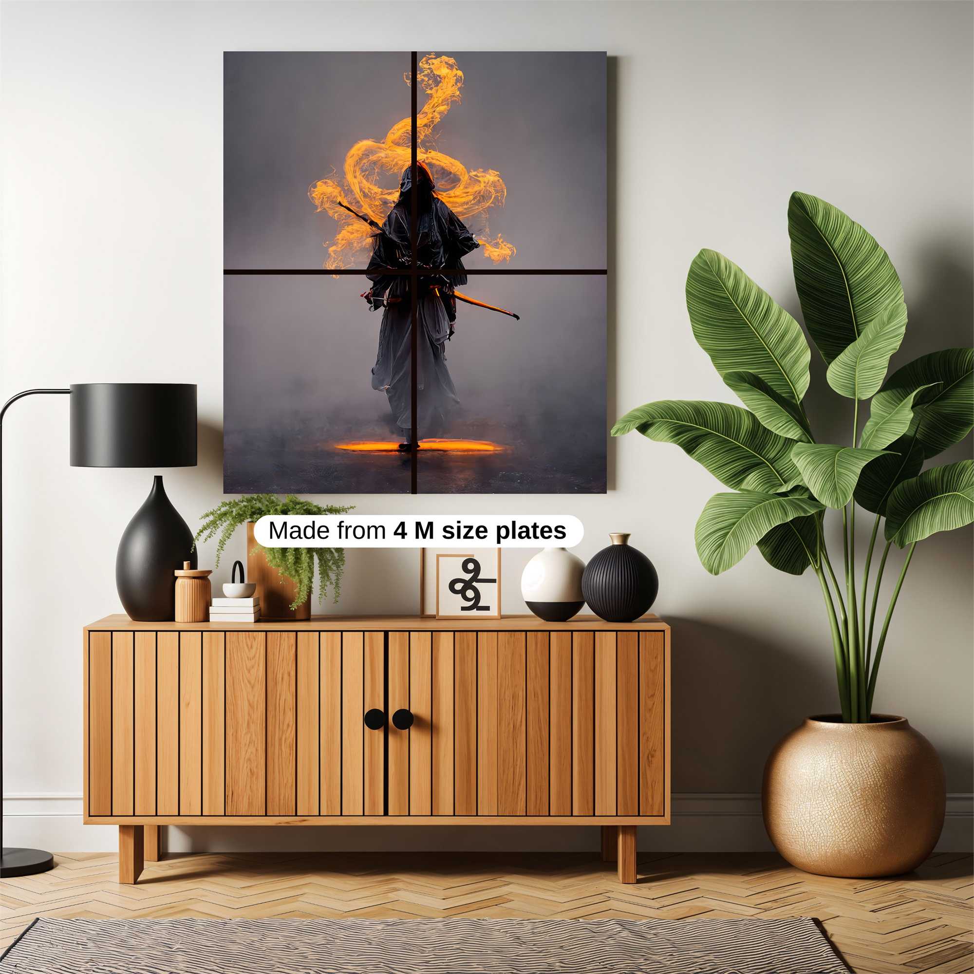 Flame Samurai Safe Wall Magnetic / M