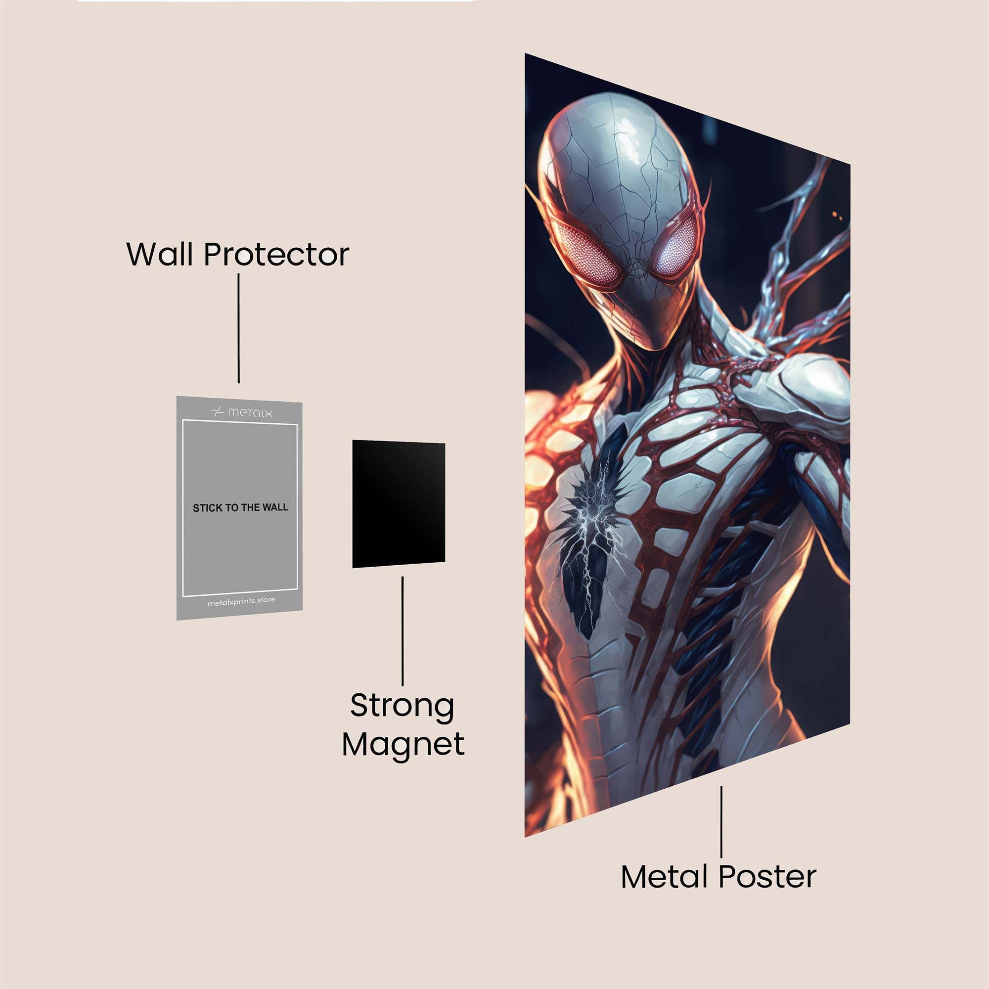 Spider Menace Safe Wall Magnetic / M