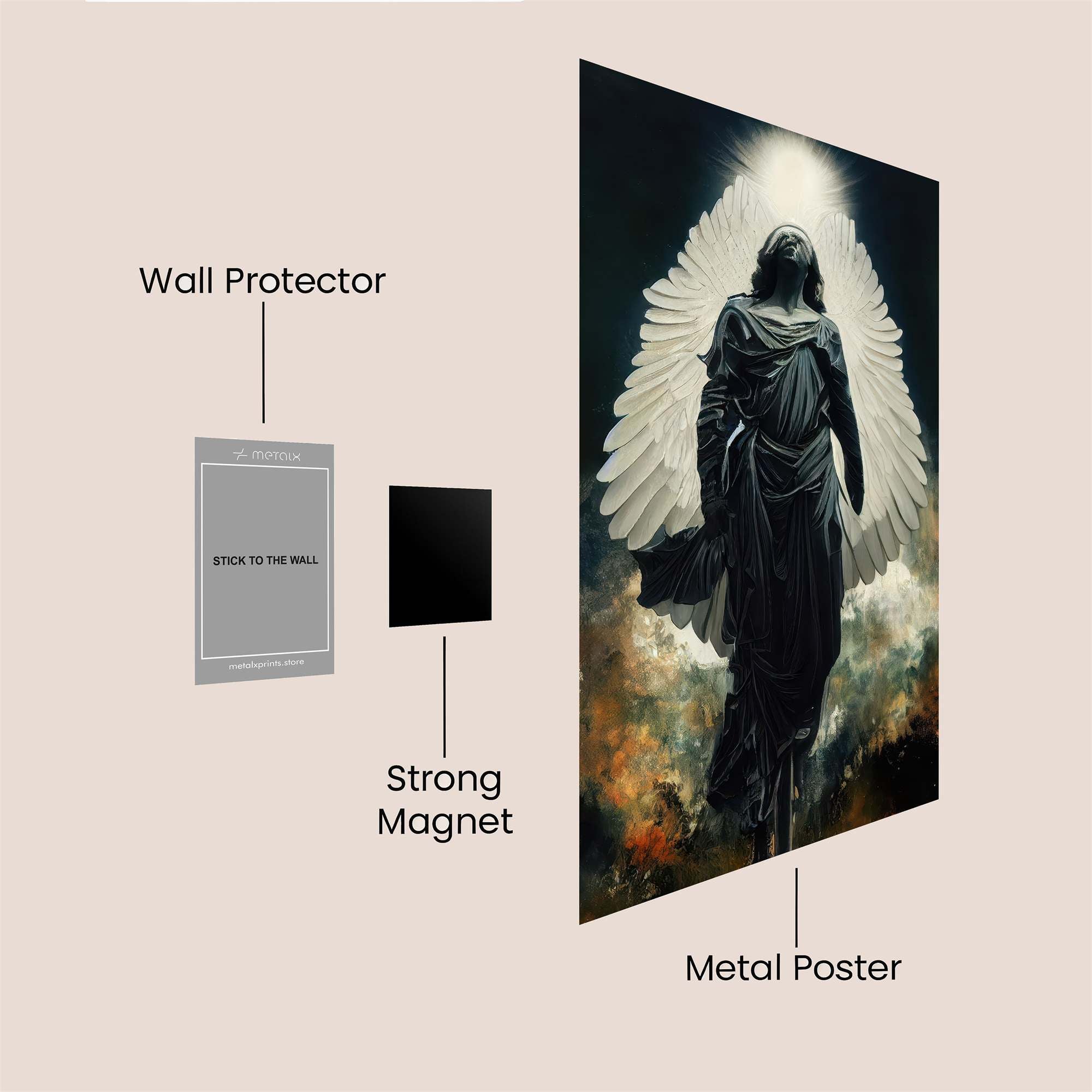 Angel Ascending Safe Wall Magnetic / M