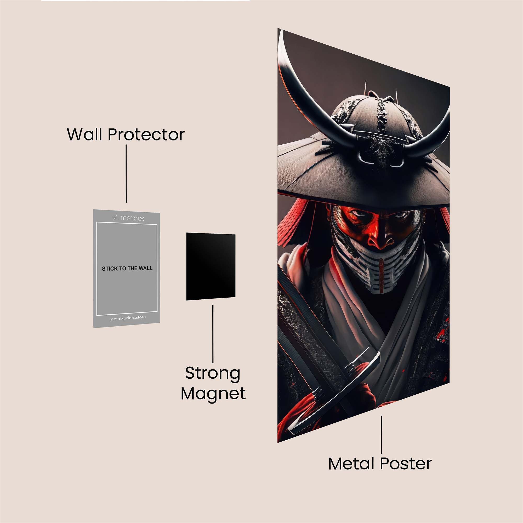 Samurai Fierce Safe Wall Magnetic / M
