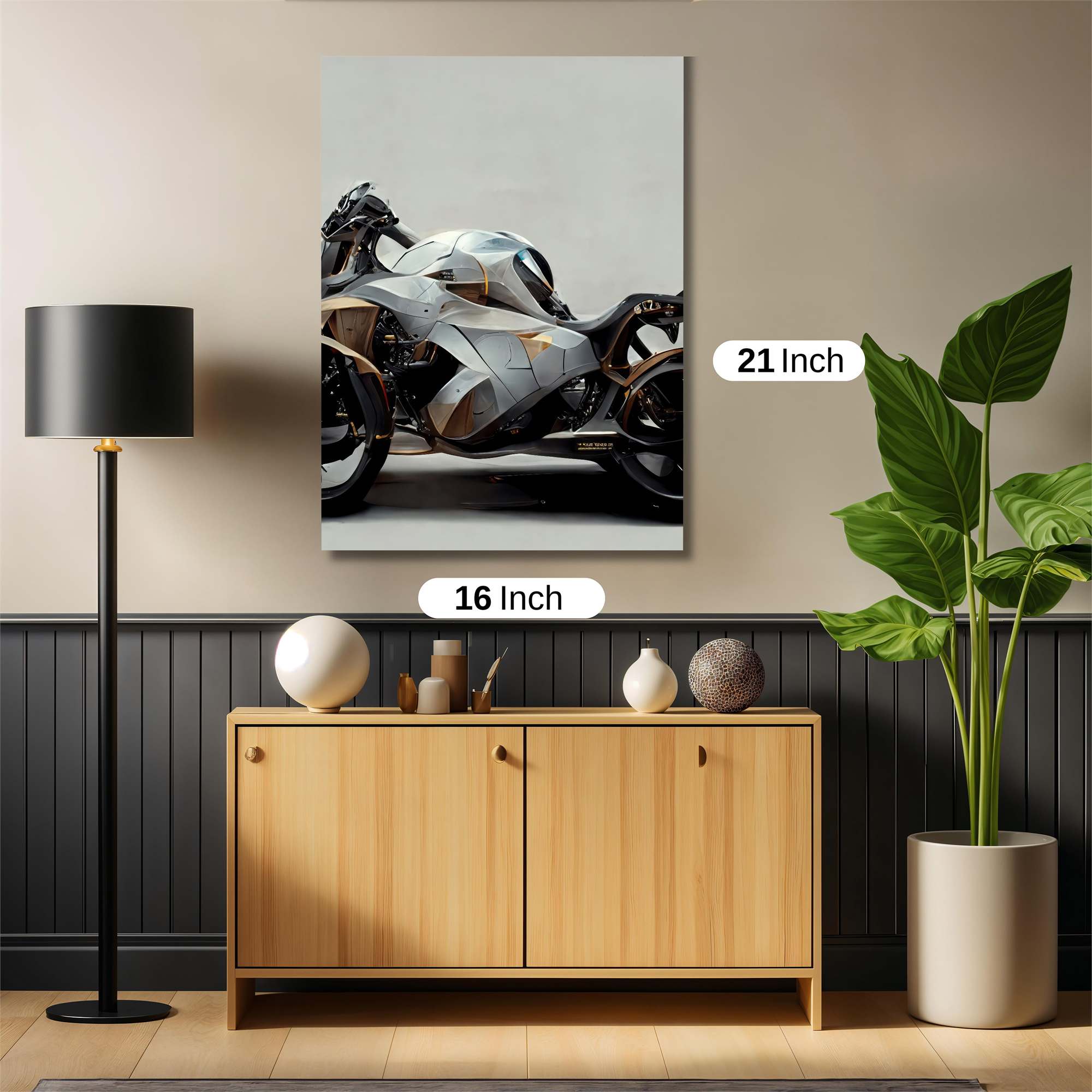 Futuristic Serenity Safe Wall Magnetic / M