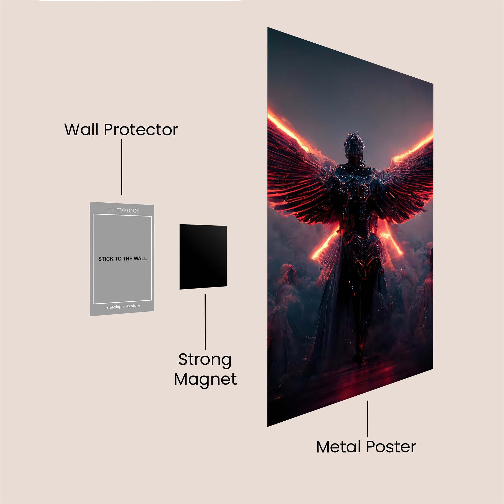 Angel Wrath Safe Wall Magnetic / M