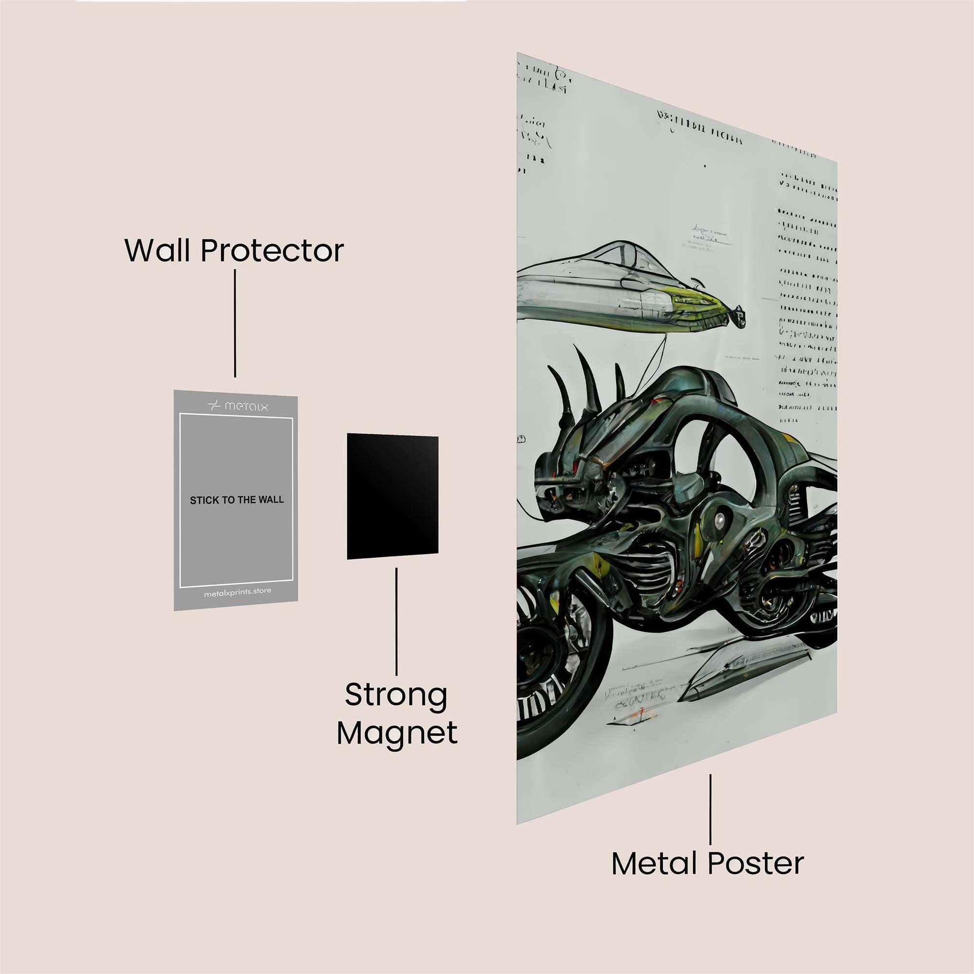 Alien Rider Safe Wall Magnetic / M