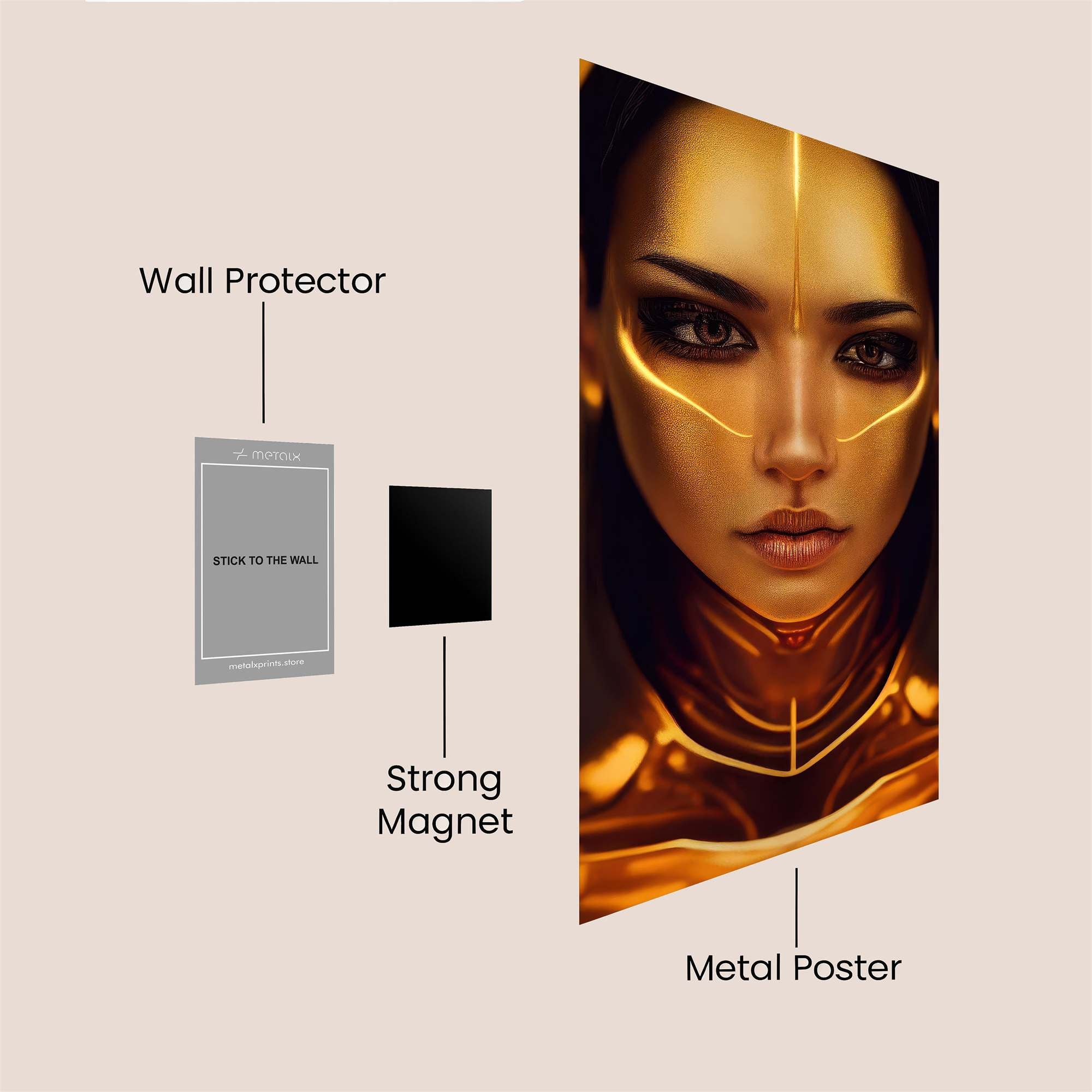 Golden Majesty Safe Wall Magnetic / M