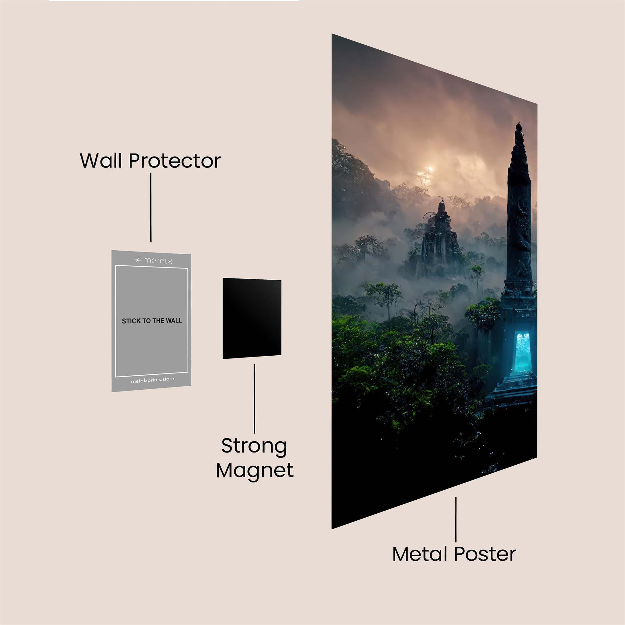 Temple Enigma Safe Wall Magnetic / M