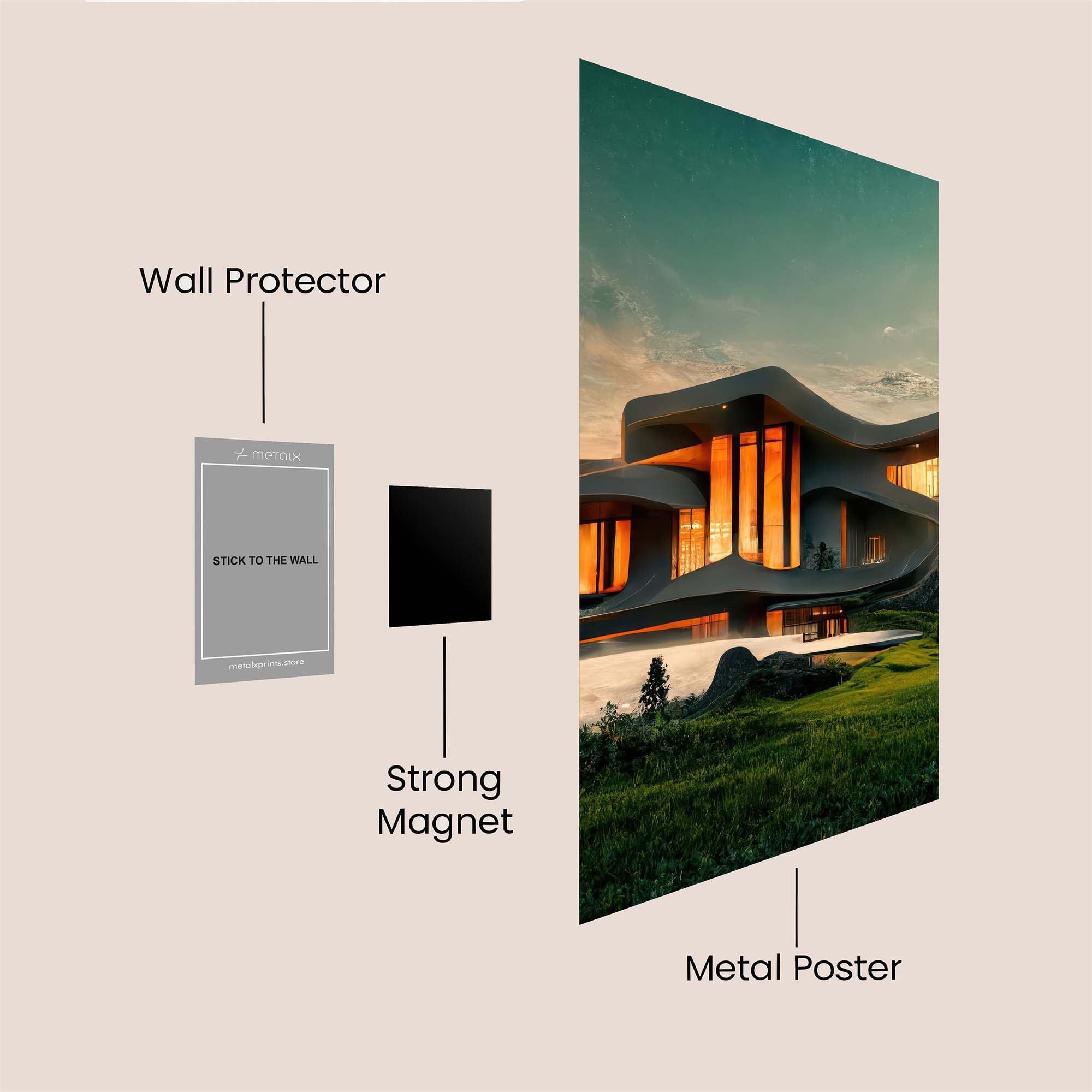 Modern Serenity Safe Wall Magnetic / M