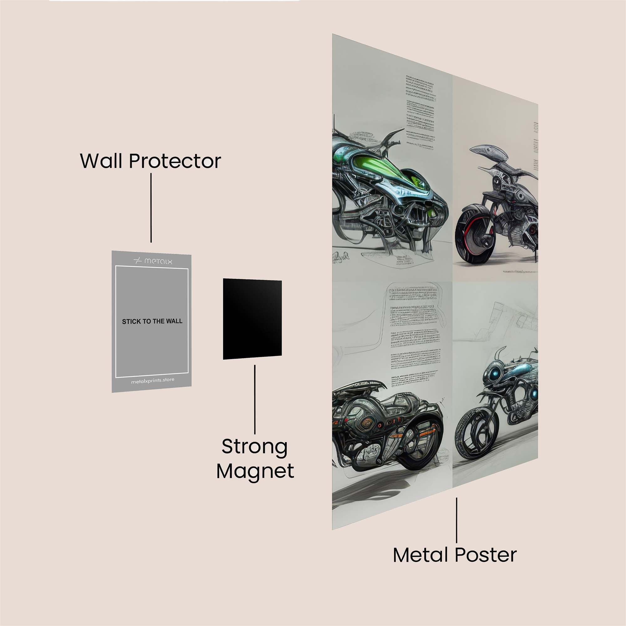Cyber Serenity Safe Wall Magnetic / M