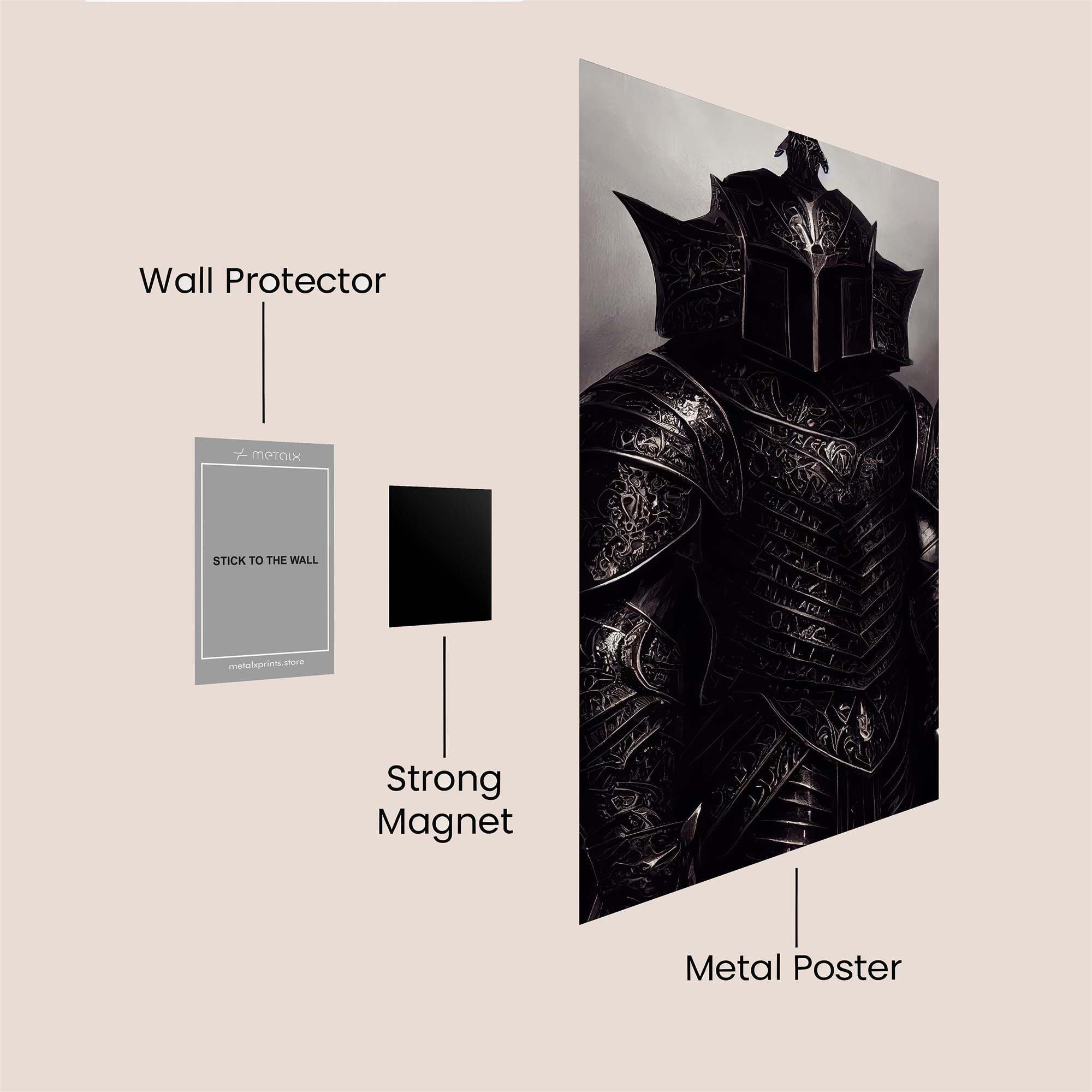 Knight Gloom Safe Wall Magnetic / M
