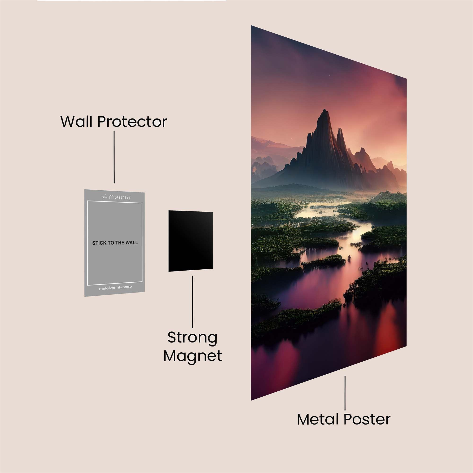 Sunset Serenity Safe Wall Magnetic / M