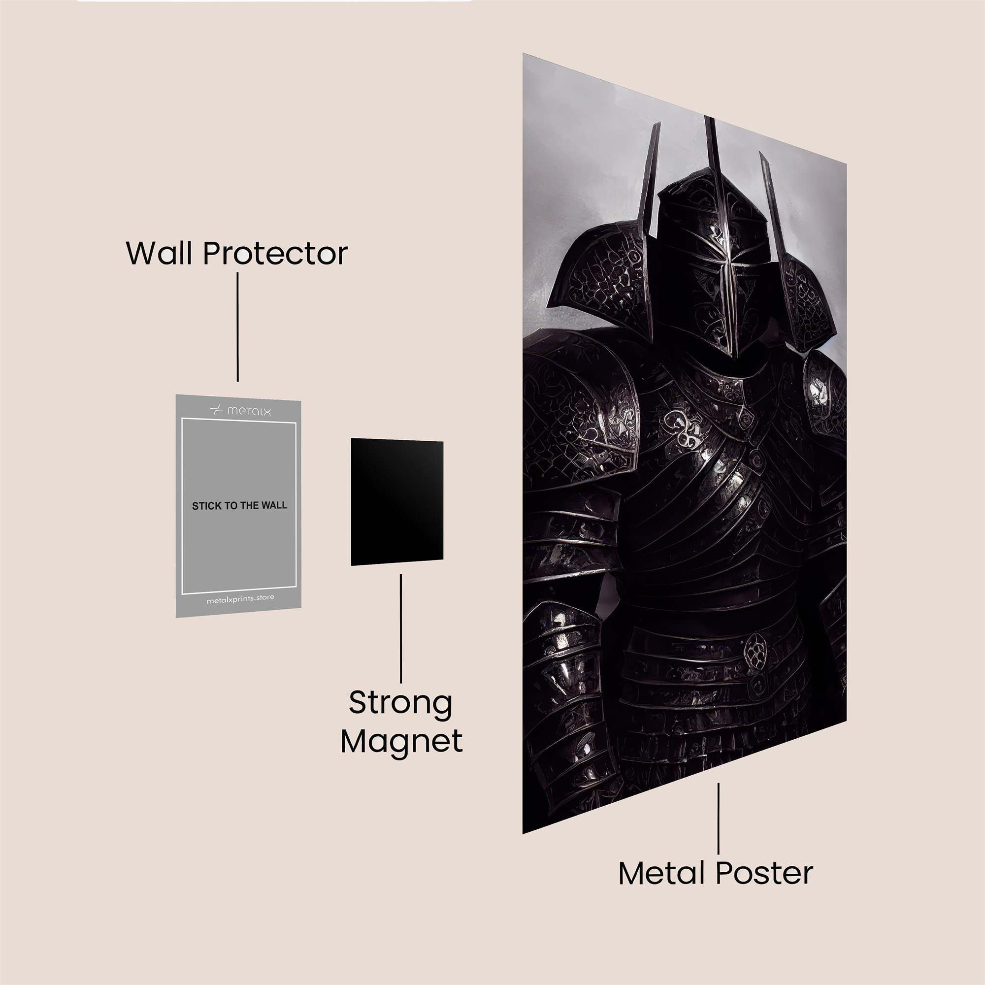 Knight Sombre Safe Wall Magnetic / M