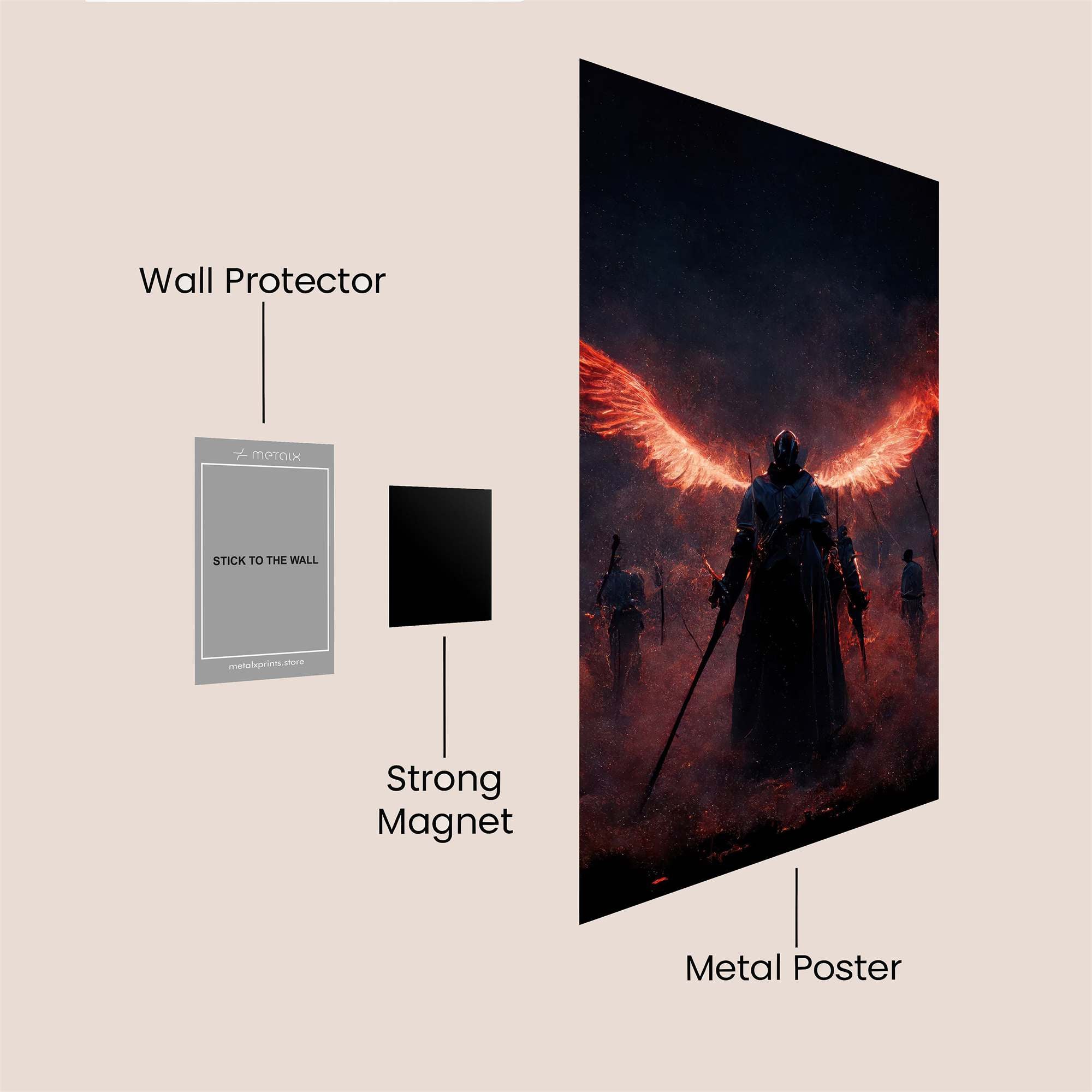 Angel Blaze Safe Wall Magnetic / M