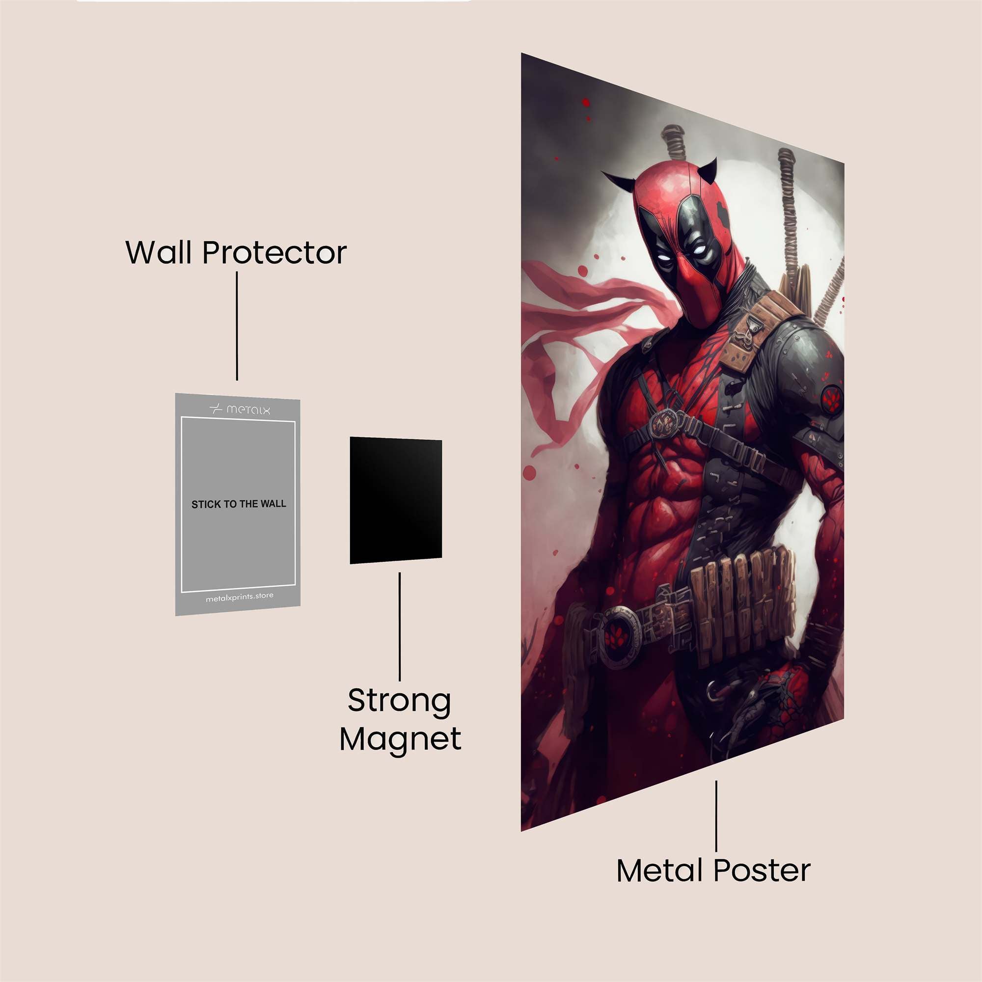 Deadpool Defiant Safe Wall Magnetic / M