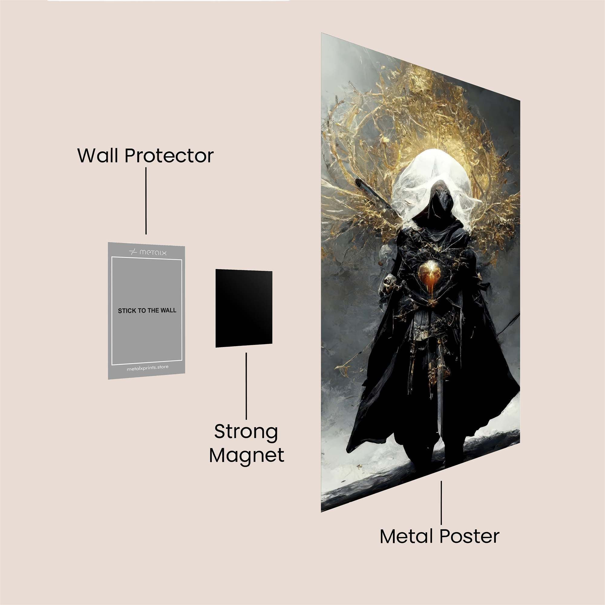 Angel Veiled Safe Wall Magnetic / M