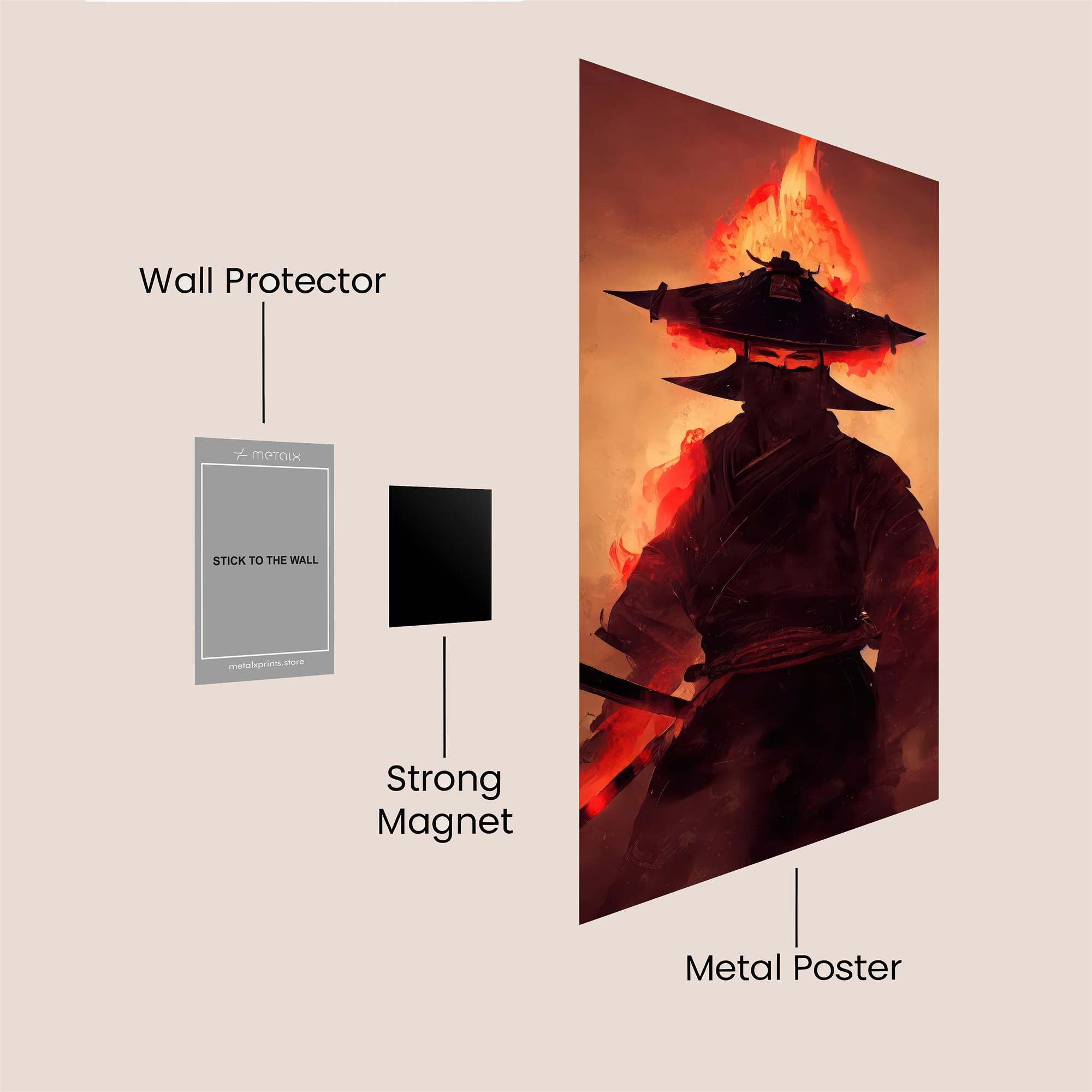 Samurai Inferno Safe Wall Magnetic / M