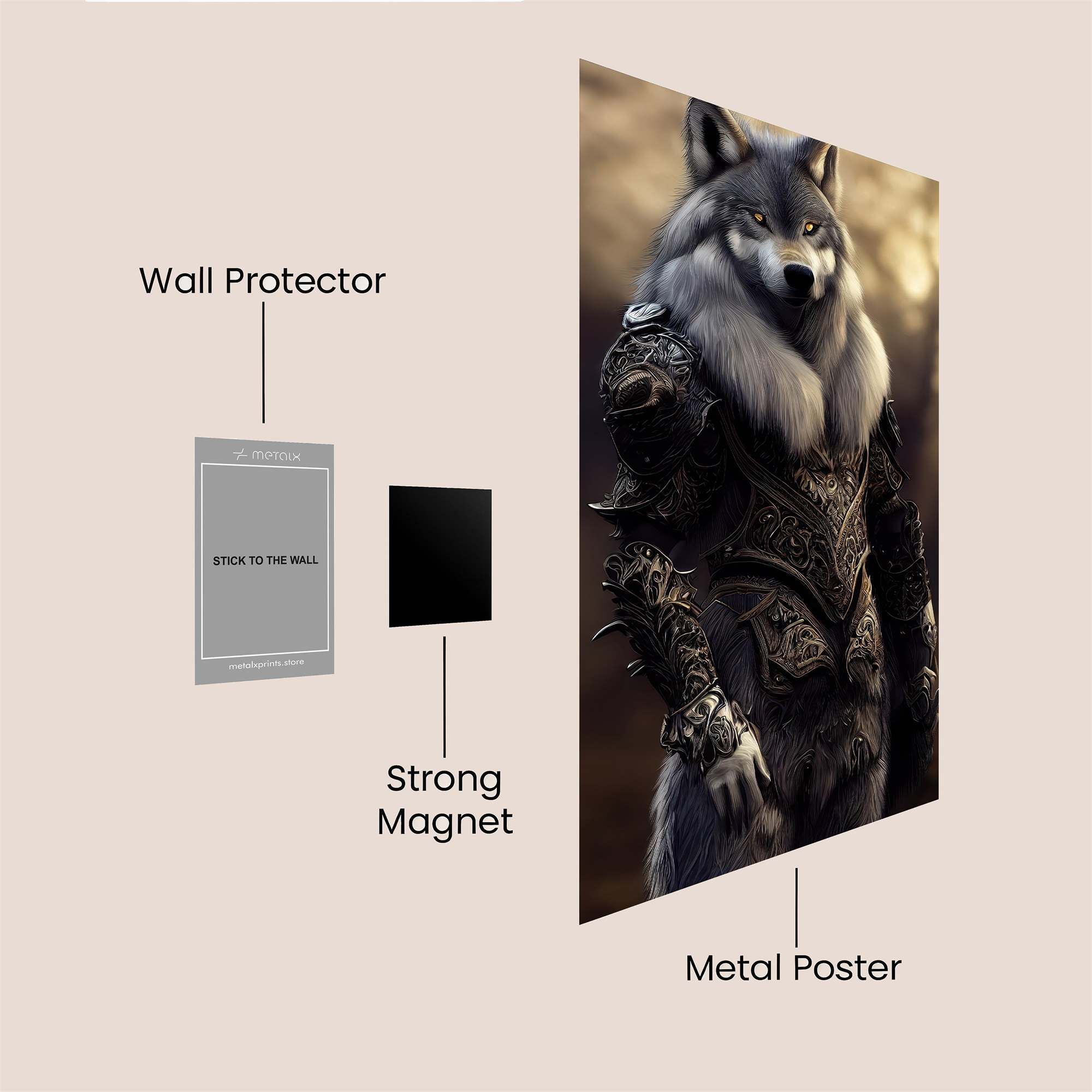 Wolf Majesty Safe Wall Magnetic / M