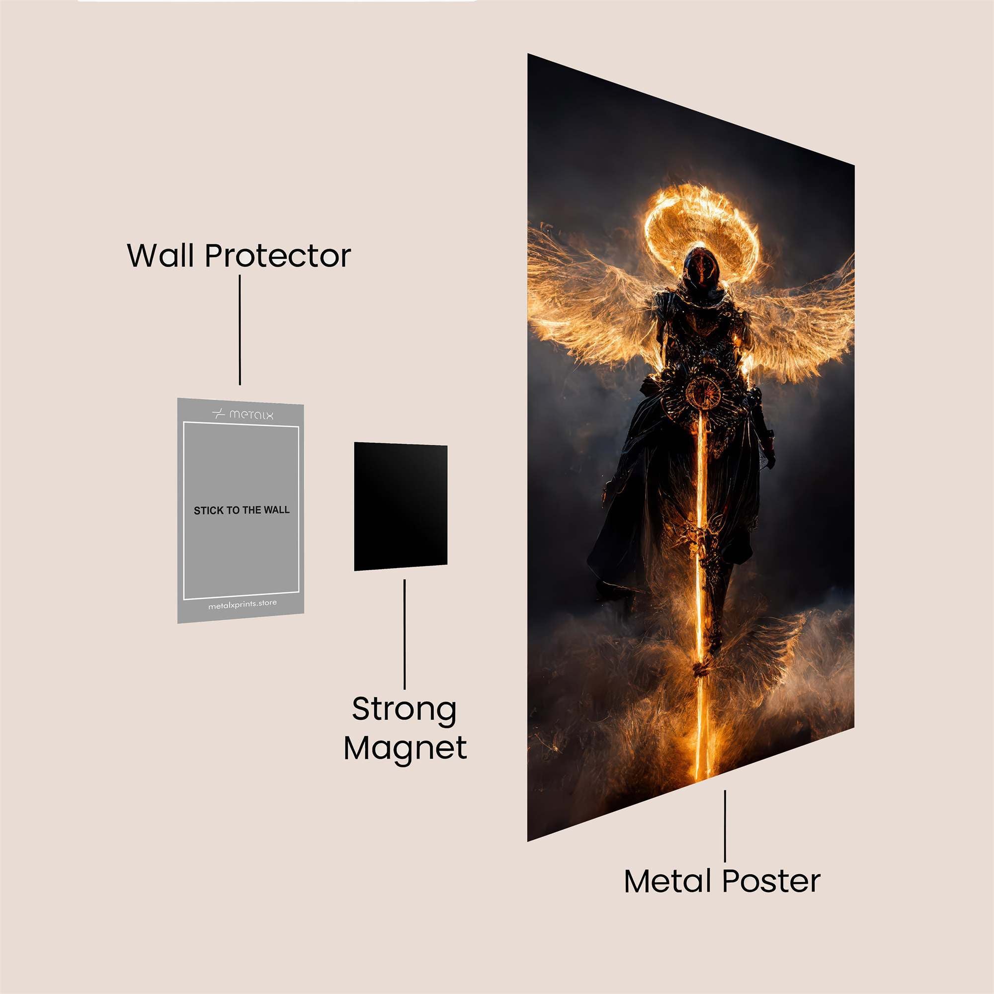 Angel Blaze Safe Wall Magnetic / M