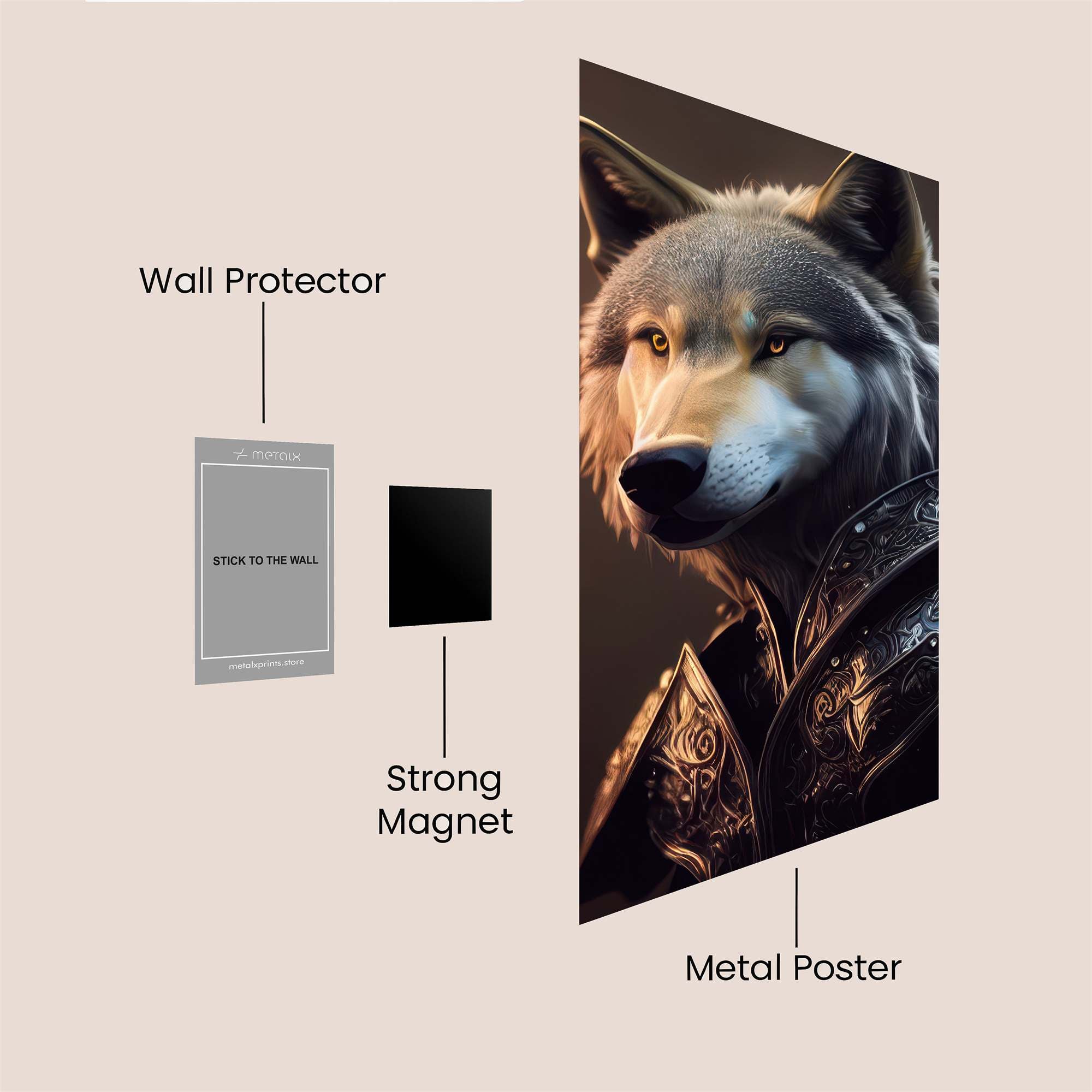 Wolf Majesty Safe Wall Magnetic / M