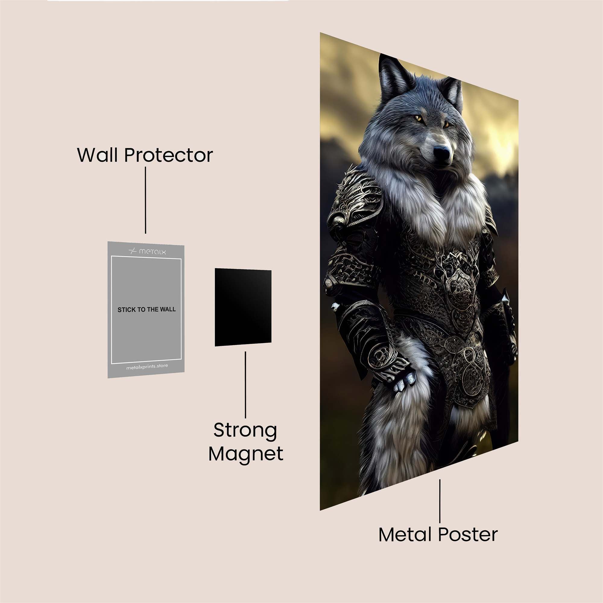 Wolf Warrior Safe Wall Magnetic / M
