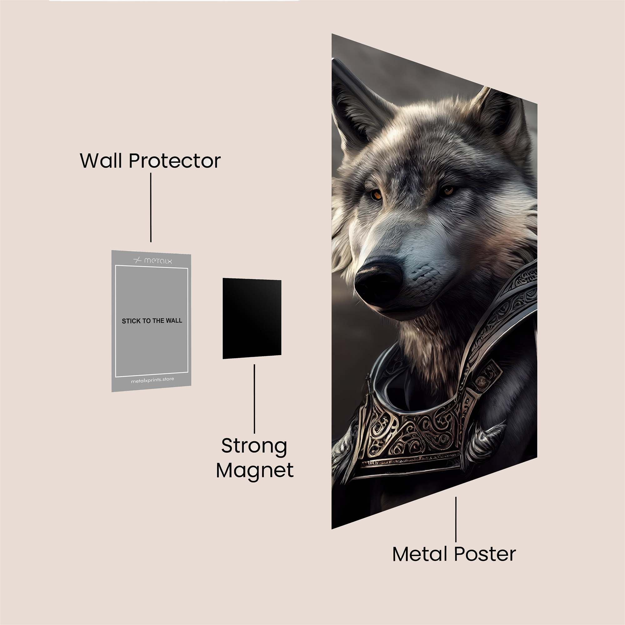 Wolf Majesty Safe Wall Magnetic / M