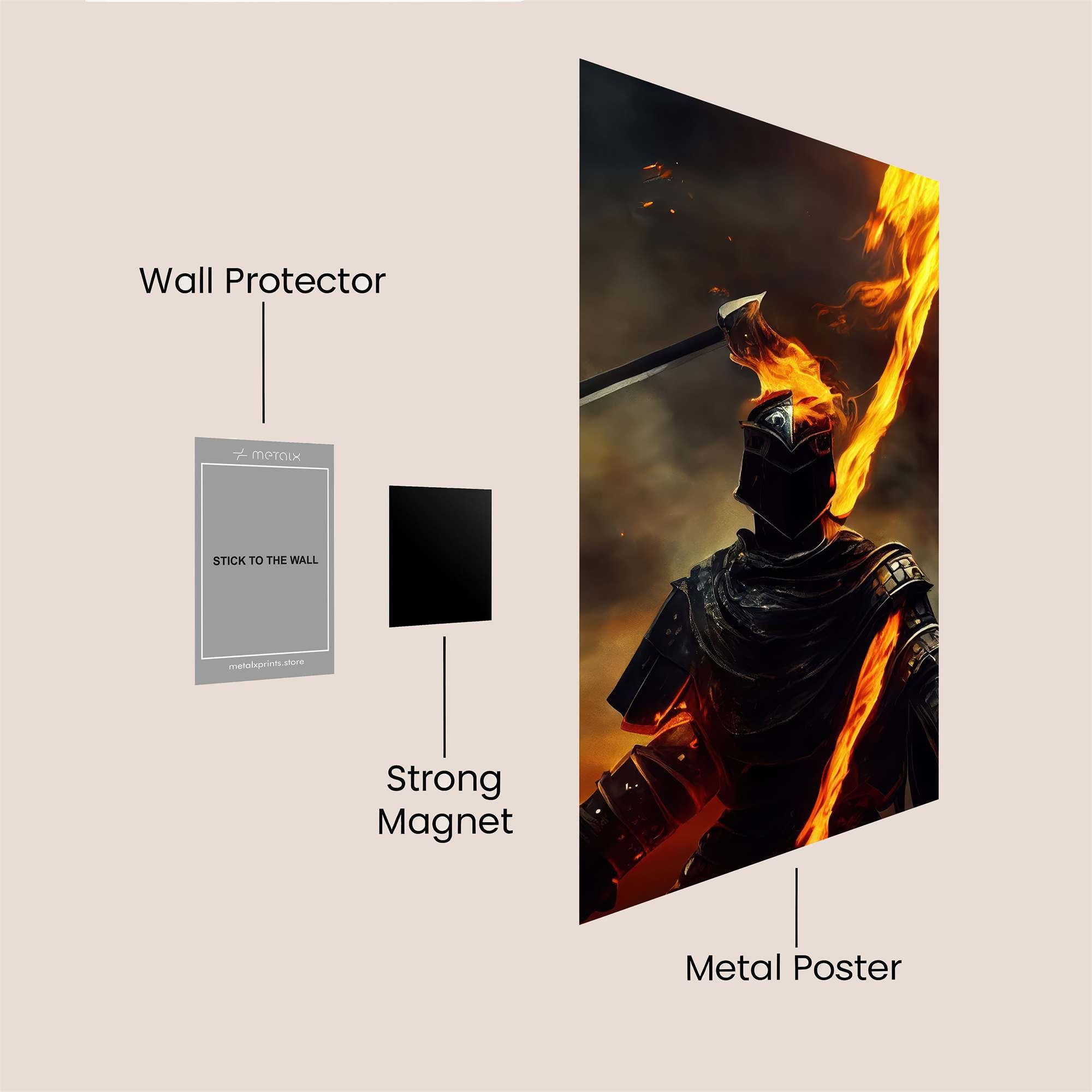 Knight Ablaze Safe Wall Magnetic / M
