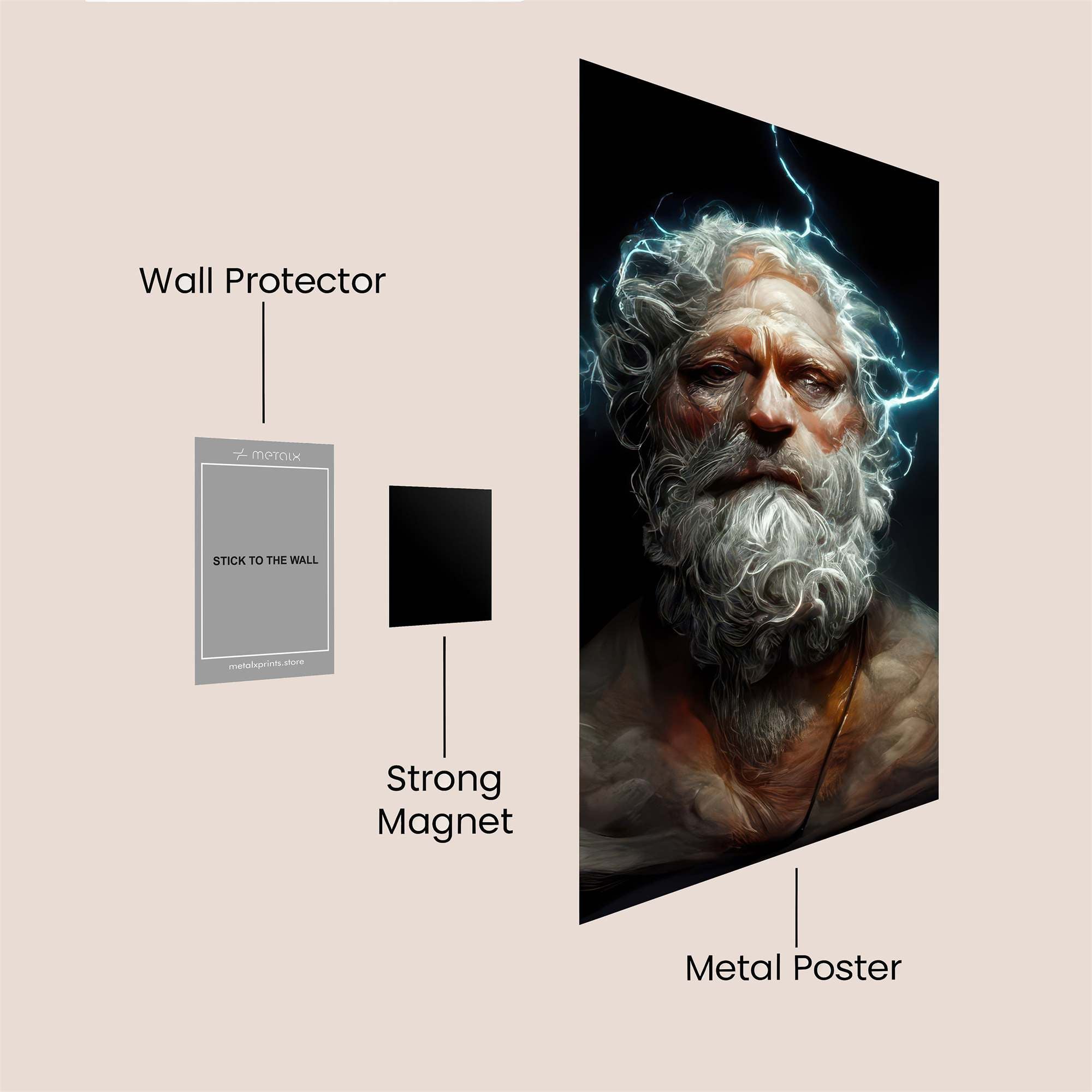 Zeus Enraged Safe Wall Magnetic / M