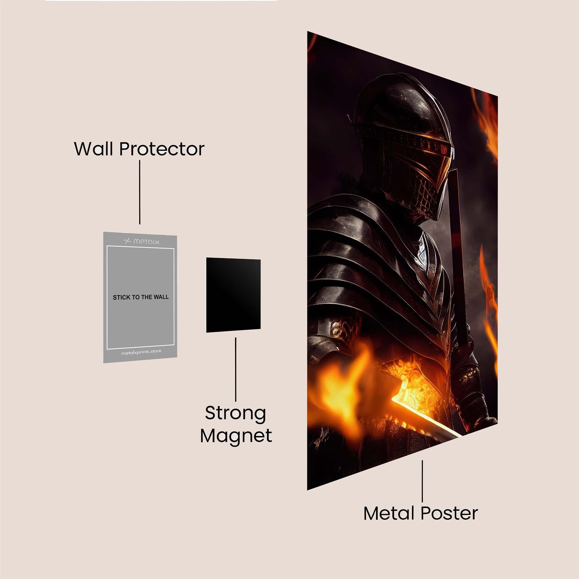 Knight Inferno Safe Wall Magnetic / M