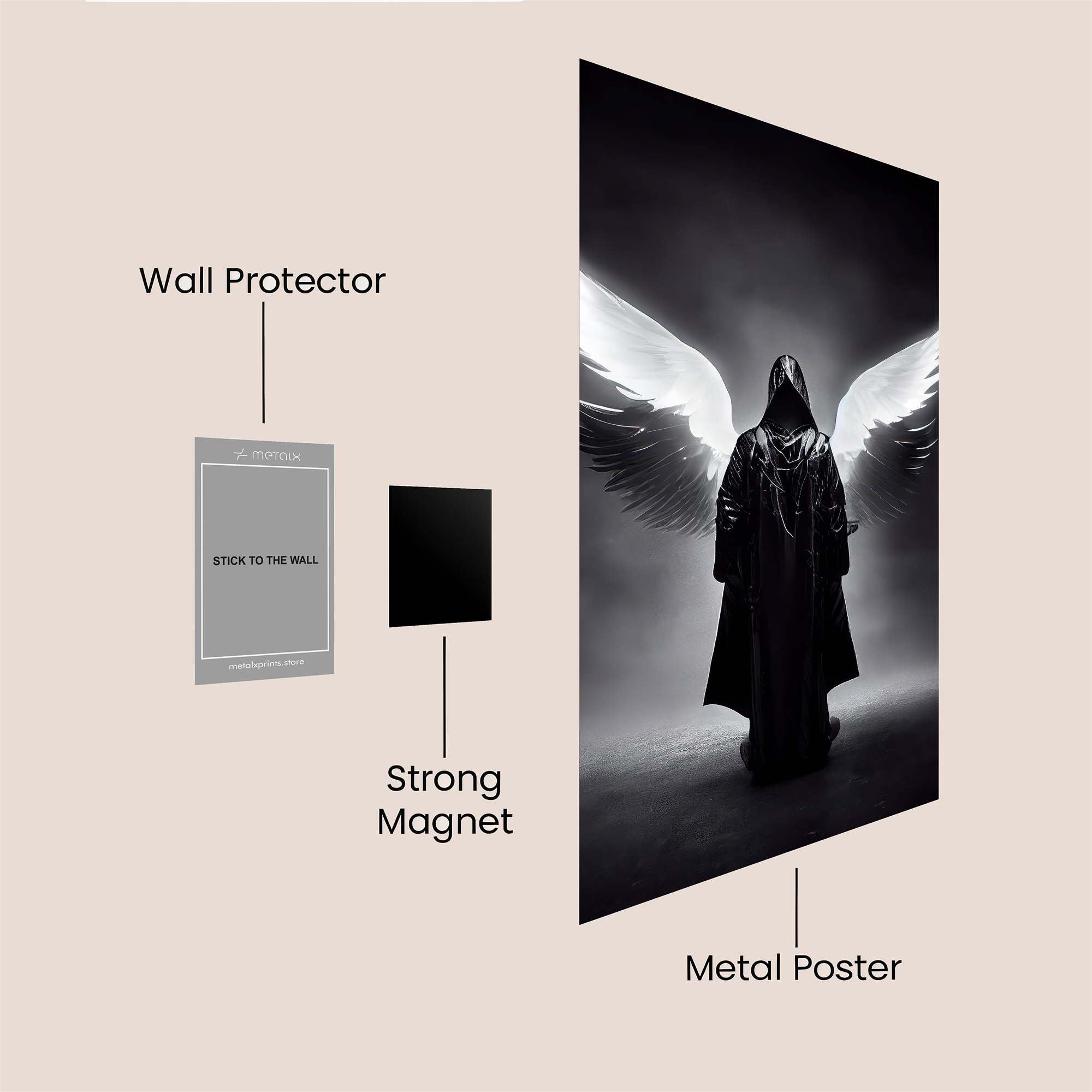 Angel Eclipsed Safe Wall Magnetic / M
