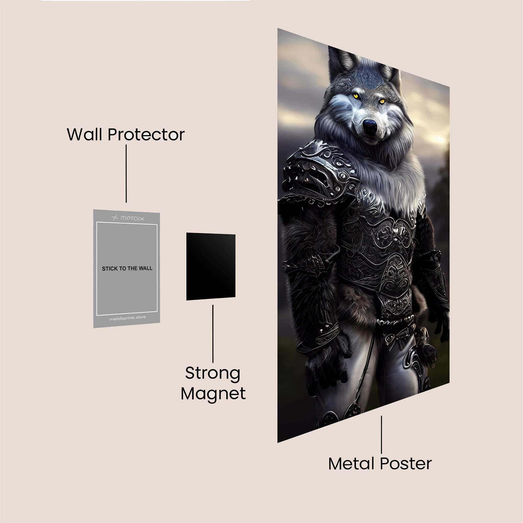 Wolf Warrior Safe Wall Magnetic / M