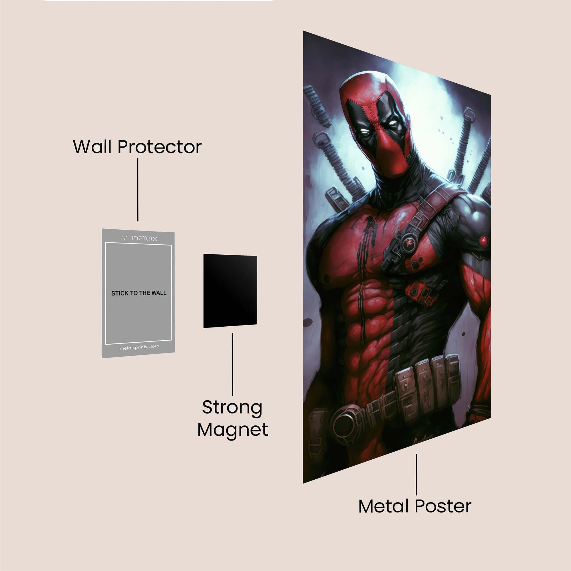 Deadpool Defiant Safe Wall Magnetic / M