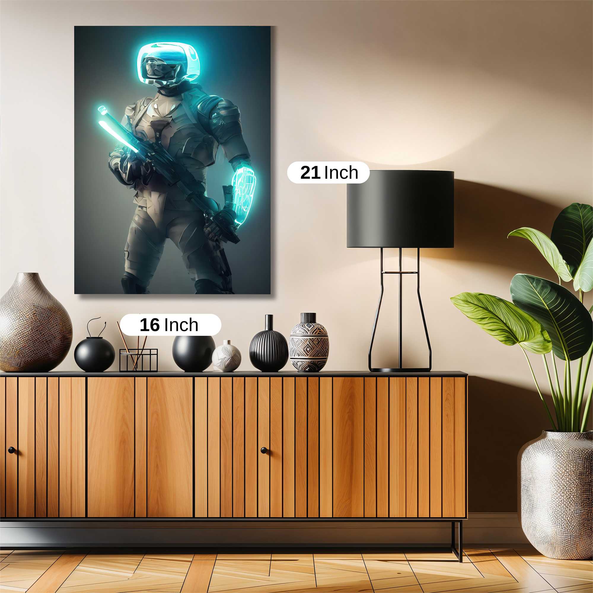 Neon Warrior Safe Wall Magnetic / M