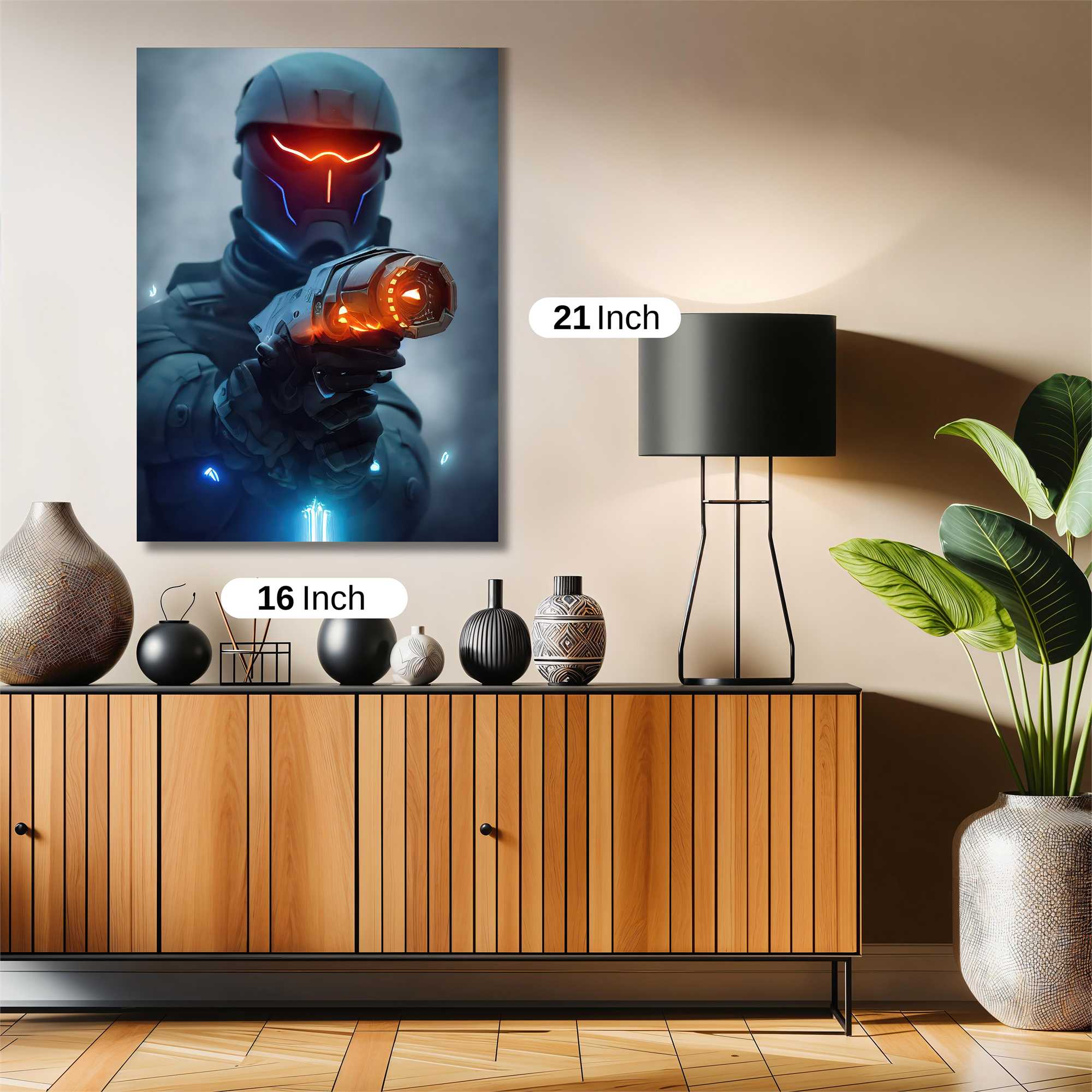 Neon Warrior Safe Wall Magnetic / M