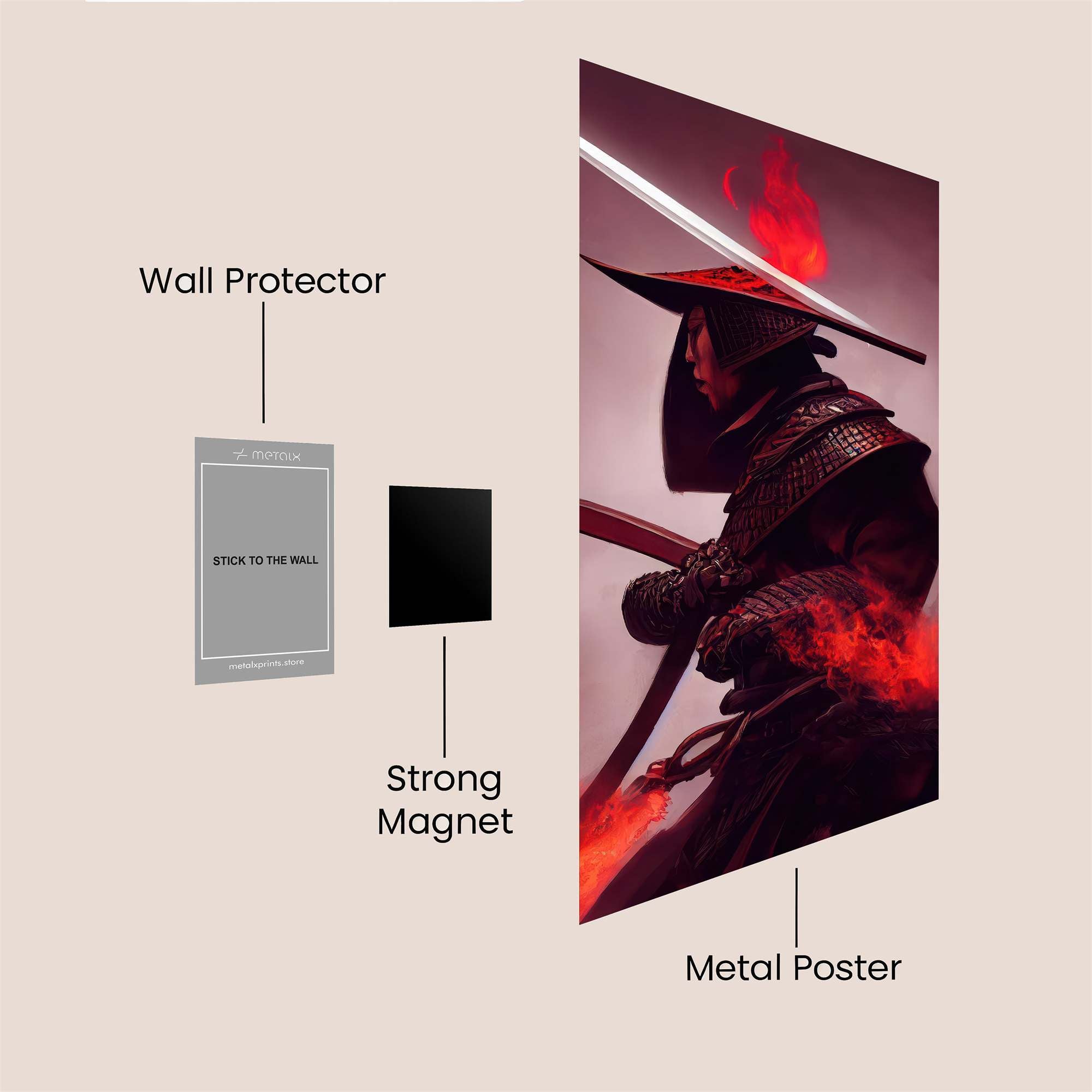 Samurai Blaze Safe Wall Magnetic / M