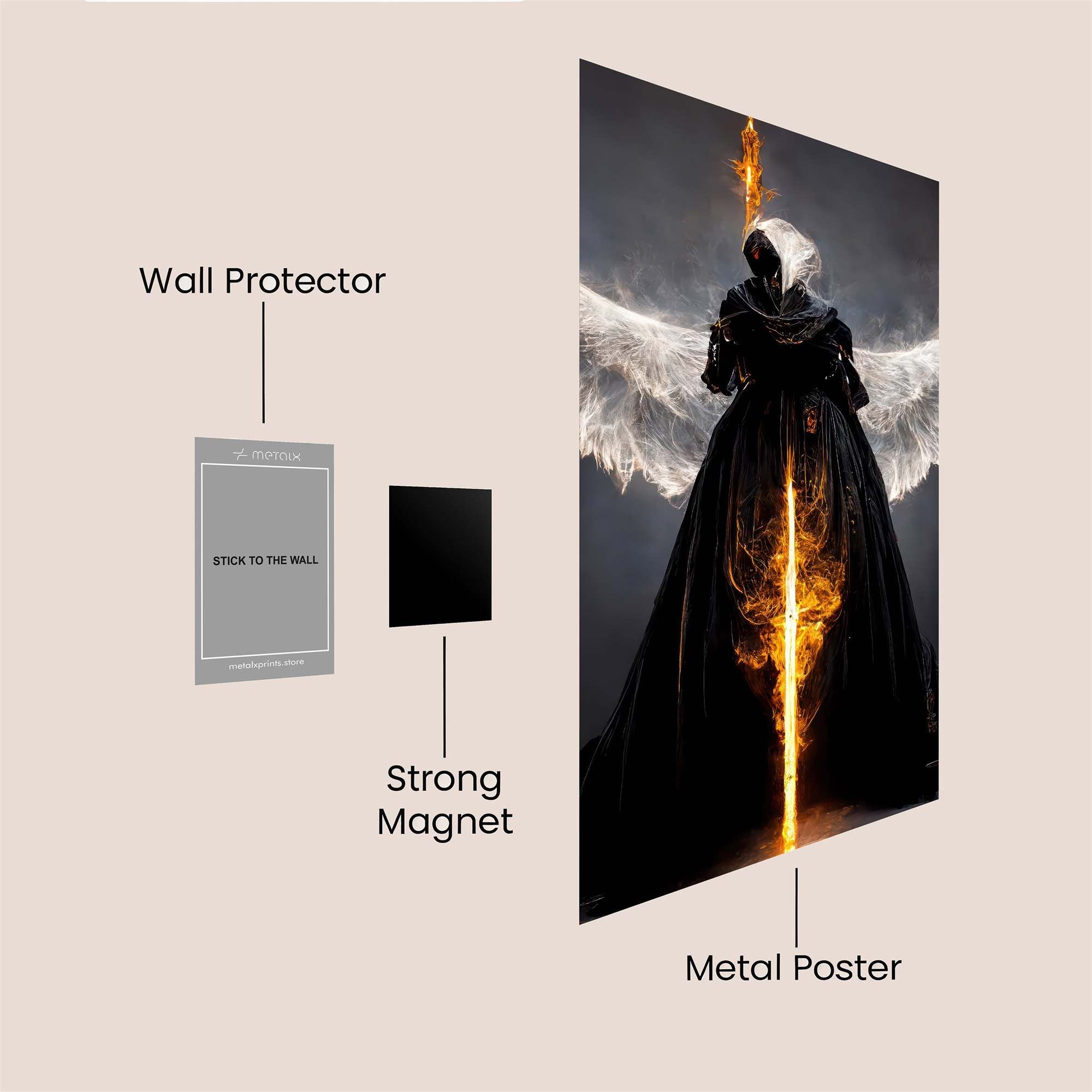 Angel Blaze Safe Wall Magnetic / M