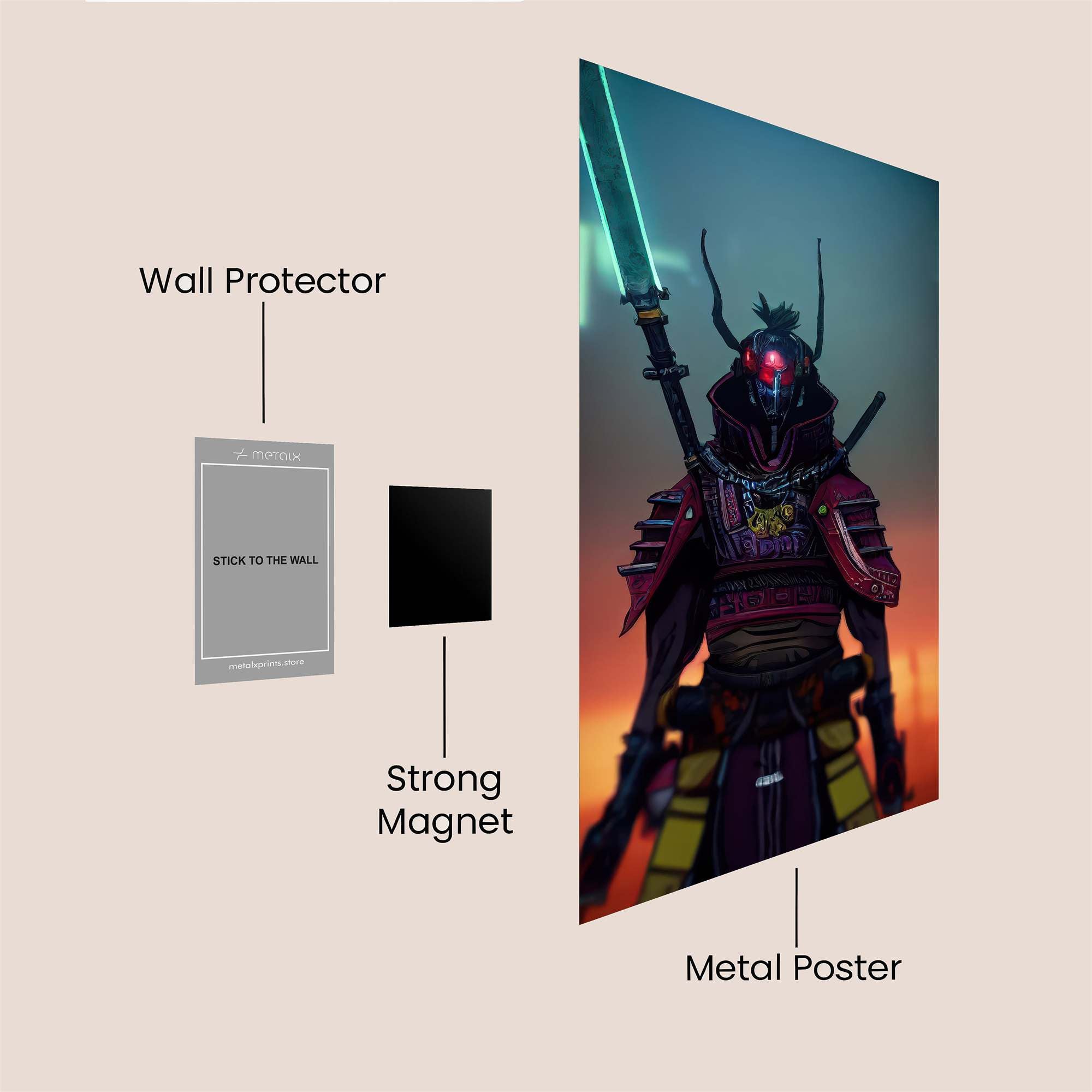 Cyber Samurai Safe Wall Magnetic / M