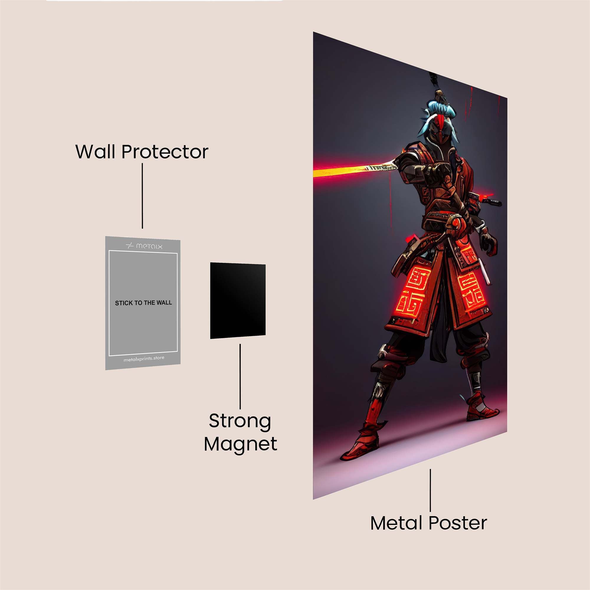 Samurai Fury Safe Wall Magnetic / M
