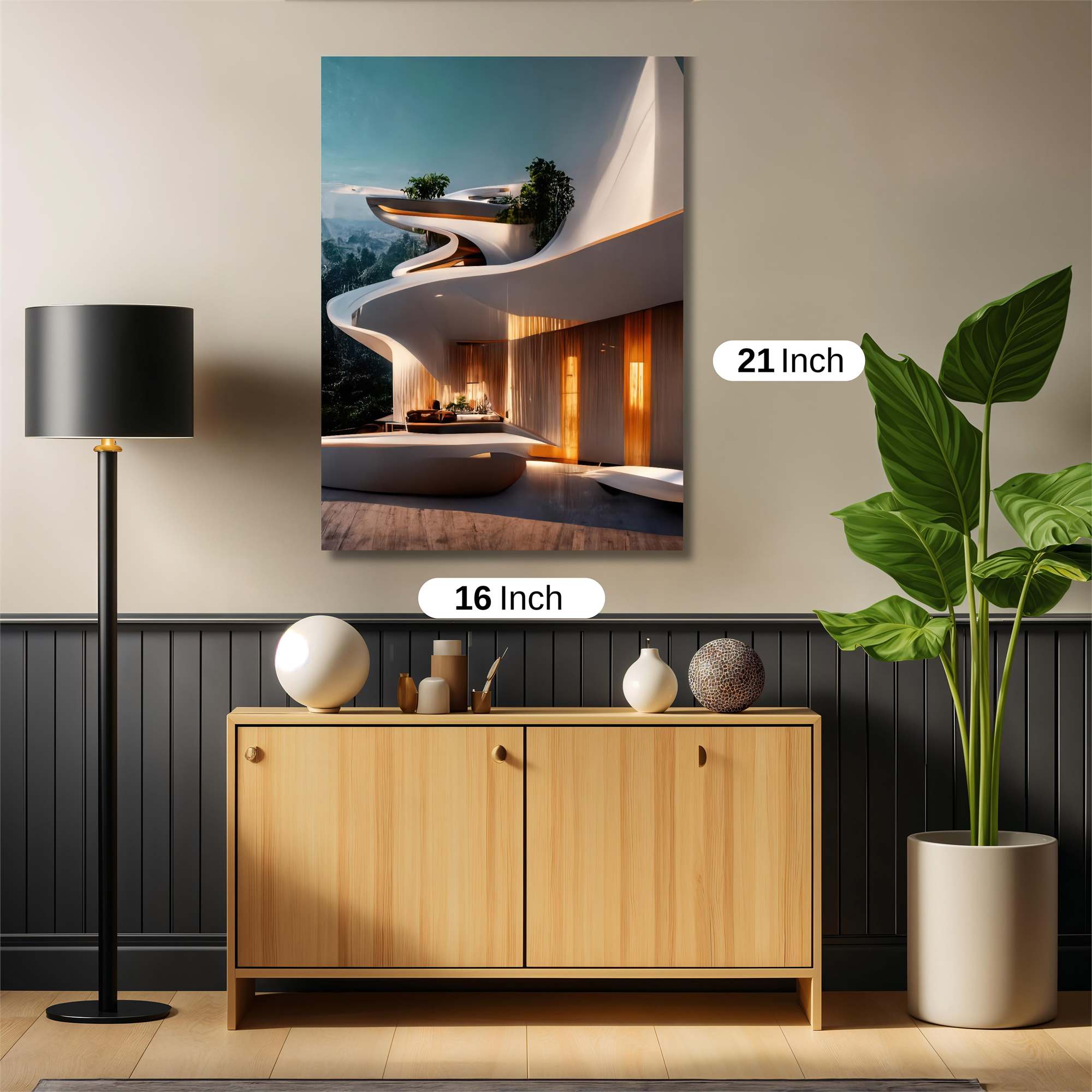 Futuristic Serenity Safe Wall Magnetic / M