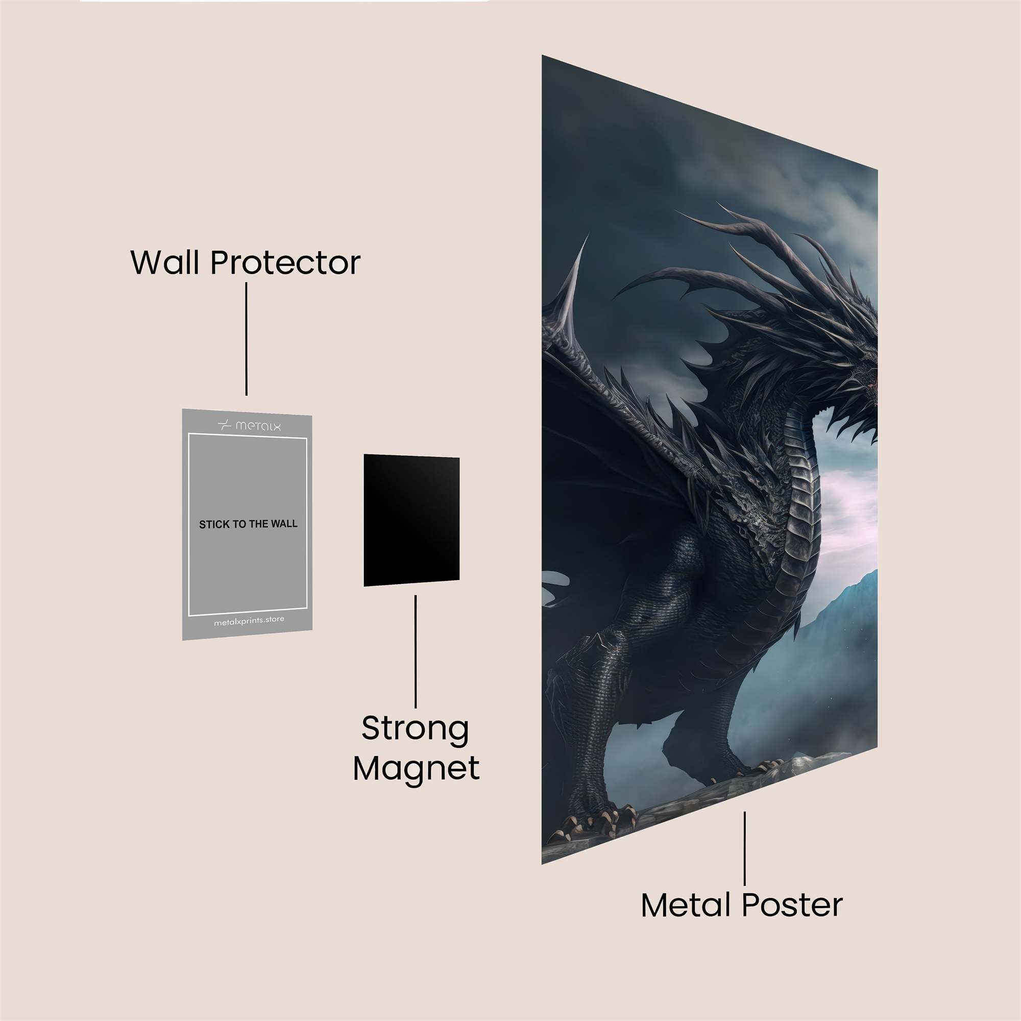 Dragon Tempest Safe Wall Magnetic / M