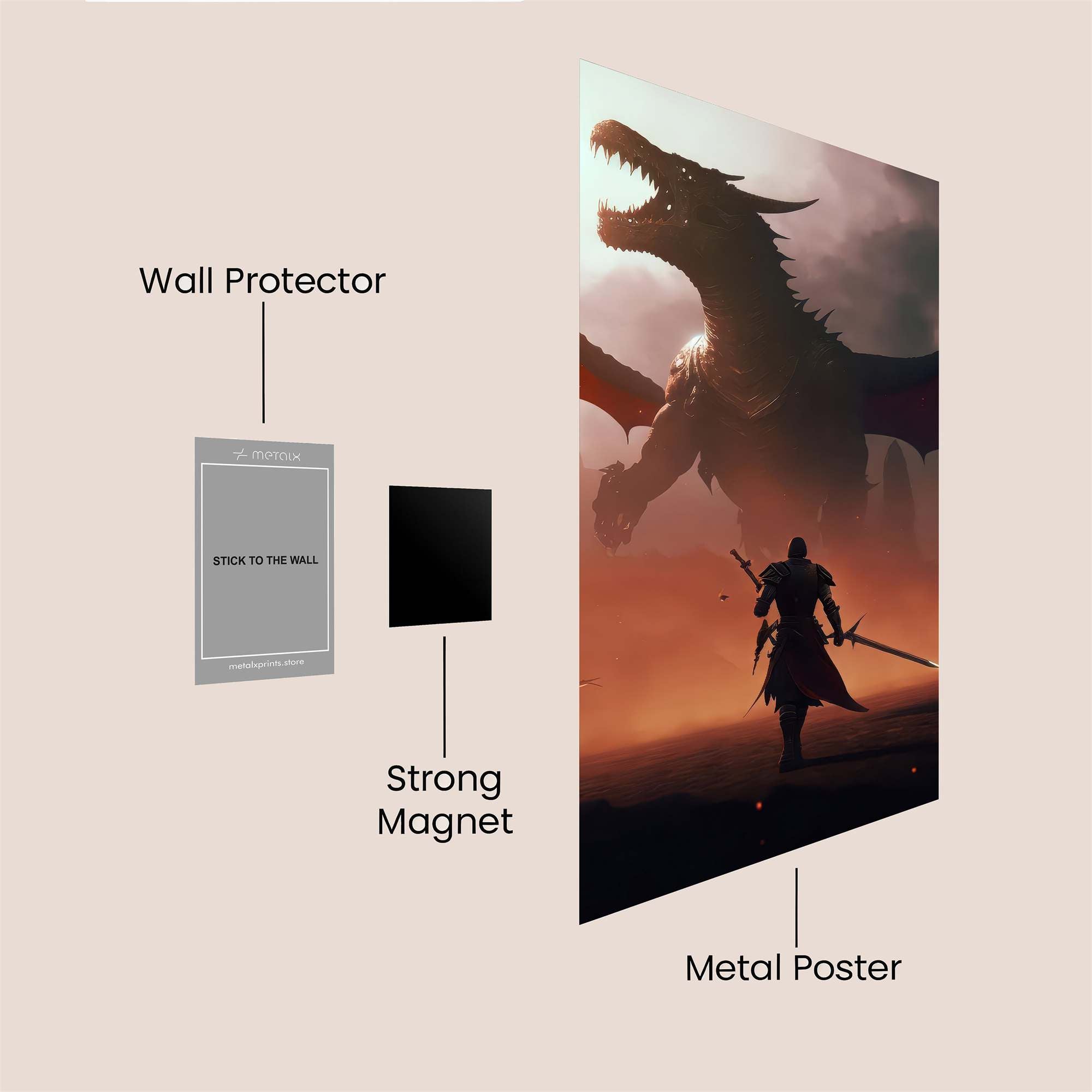 Dragon Menace Safe Wall Magnetic / M