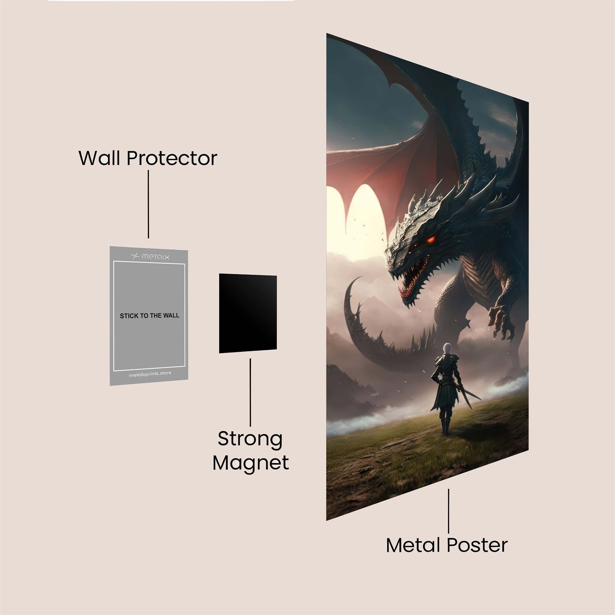 Dragon Menace Safe Wall Magnetic / M