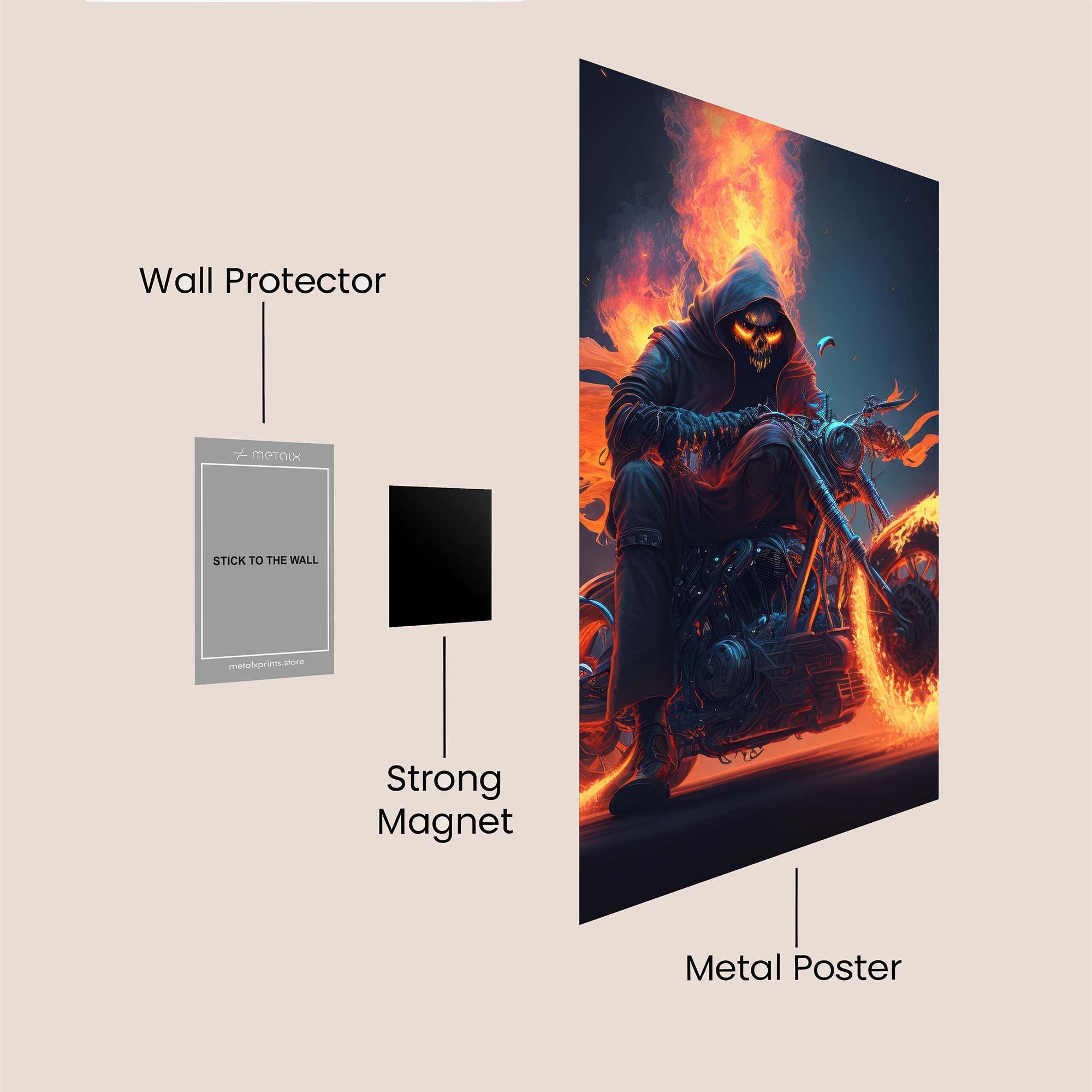 Ghost Rider - Inferno Safe Wall Magnetic / M